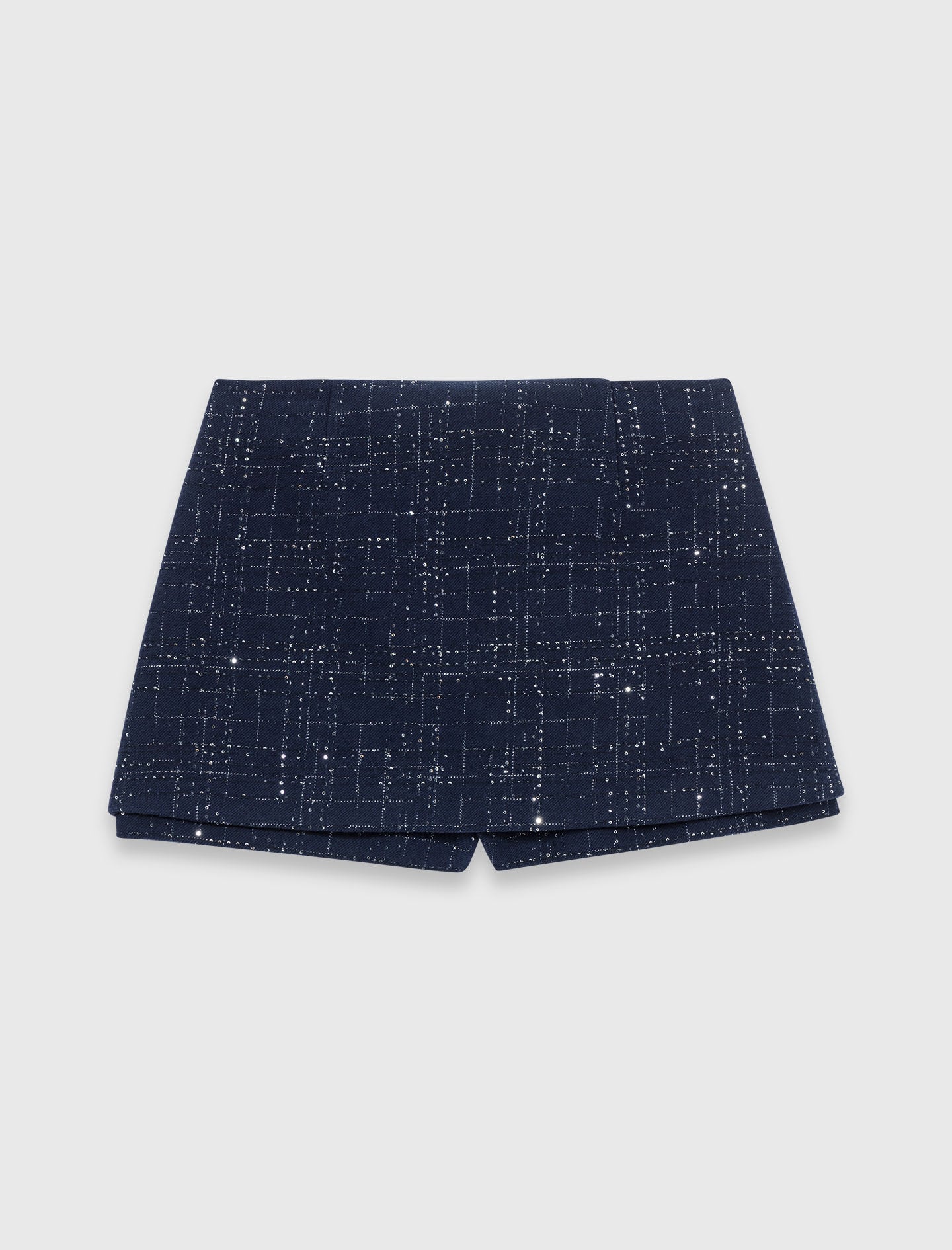 Maje Layered effect embellished skort