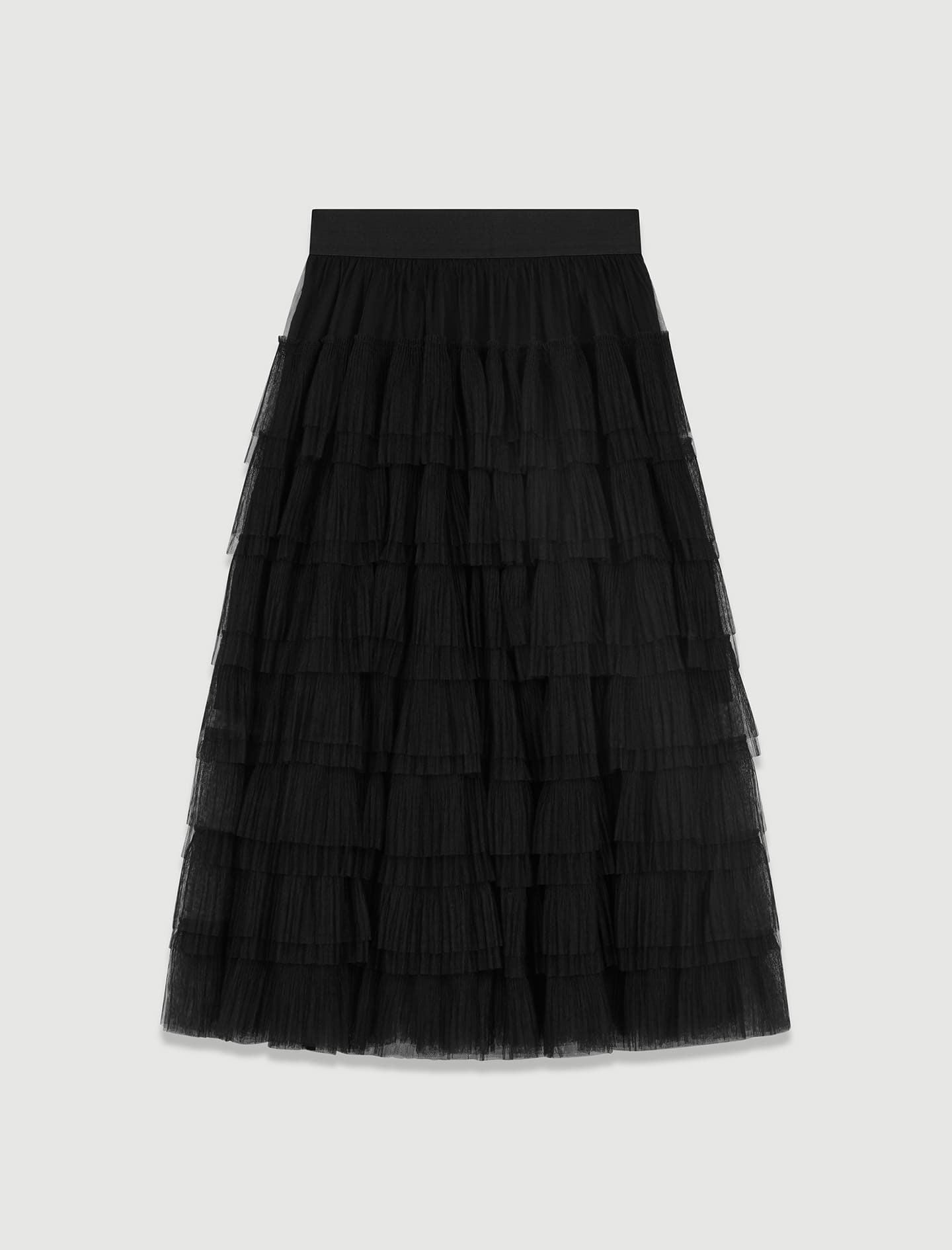 Maje Tulle midi skirt