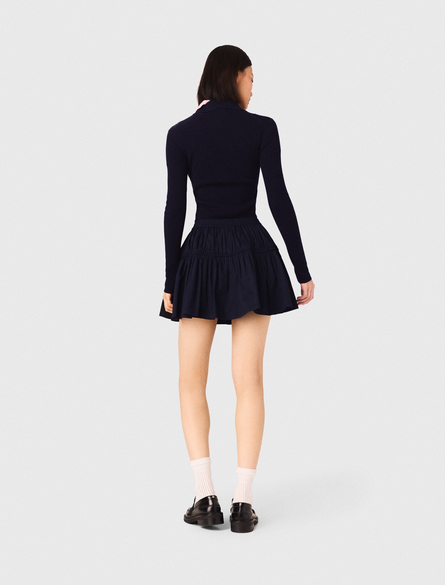 Maje Mini elasticated waist skirt