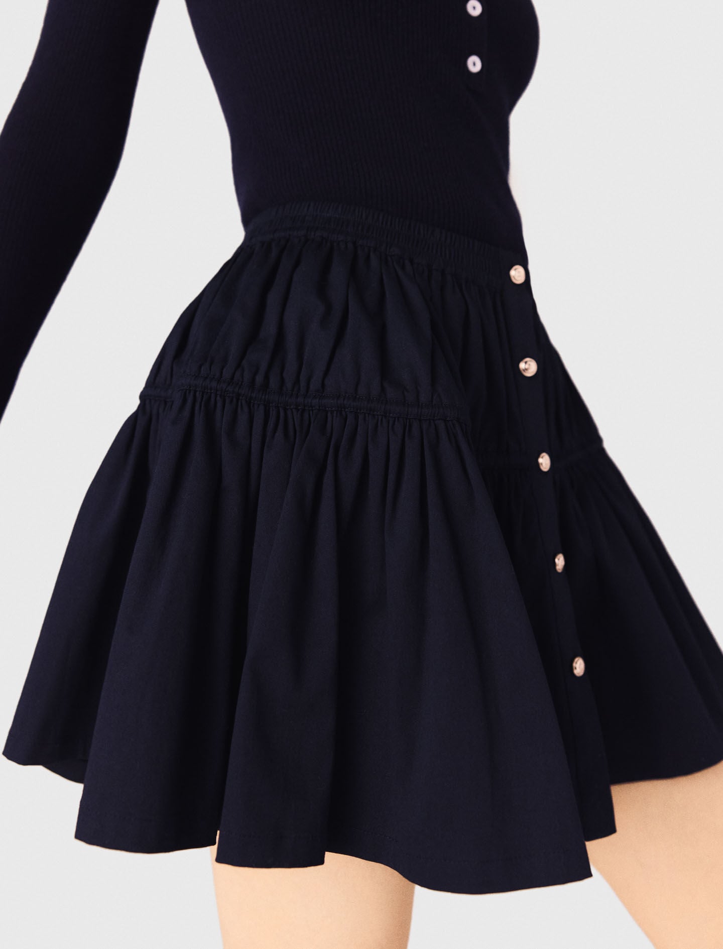 Maje Mini elasticated waist skirt