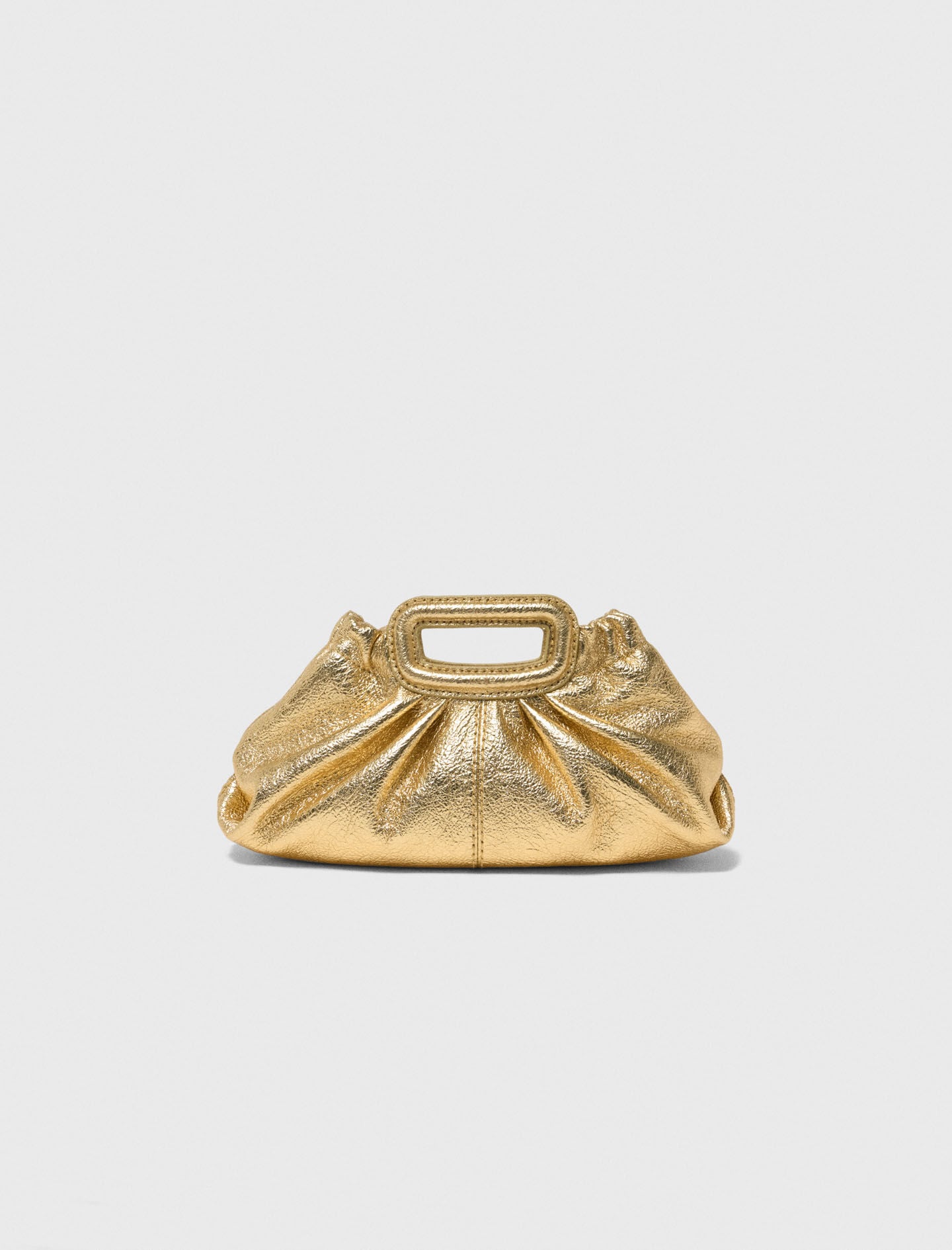 Maje Metallic leather Milpli mini Clutch