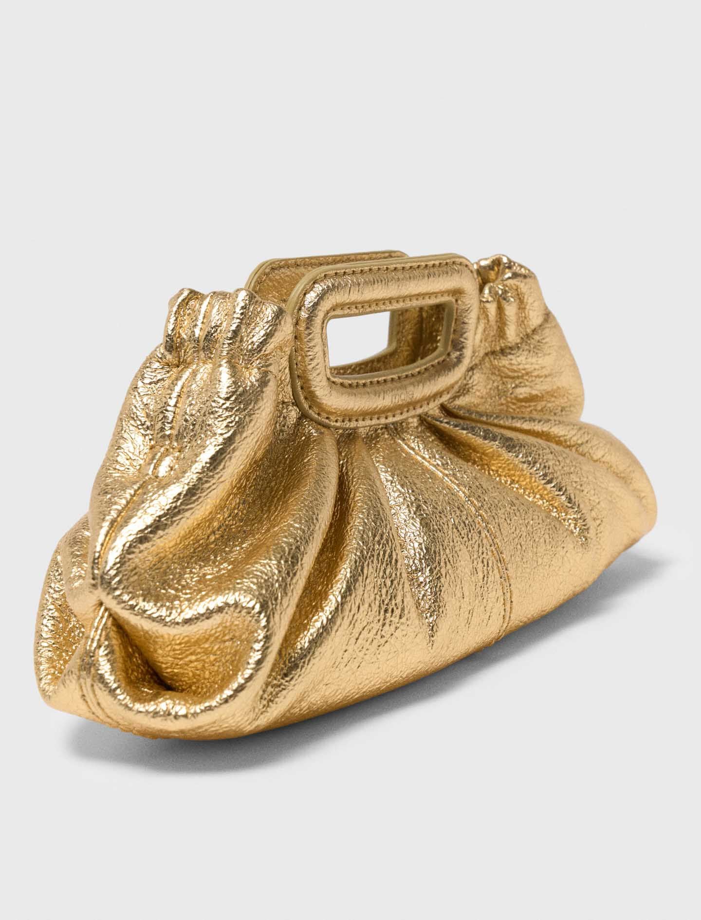 Maje Metallic leather Milpli mini Clutch