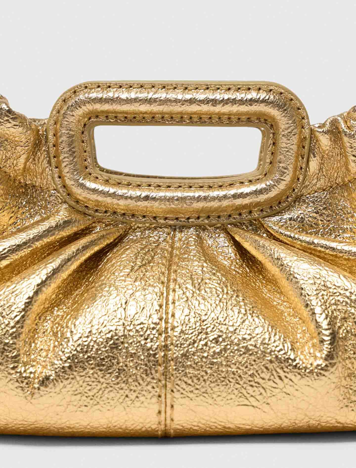 Maje Metallic leather Milpli mini Clutch