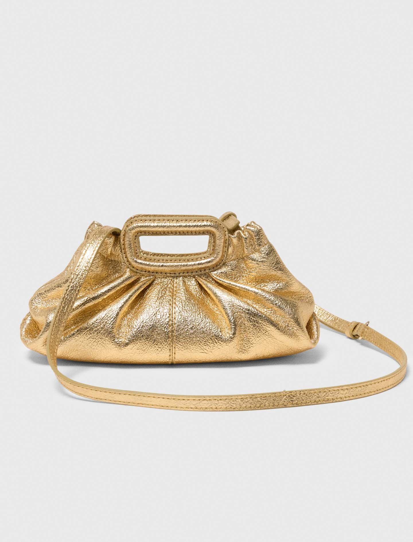 Maje Metallic leather Milpli mini Clutch