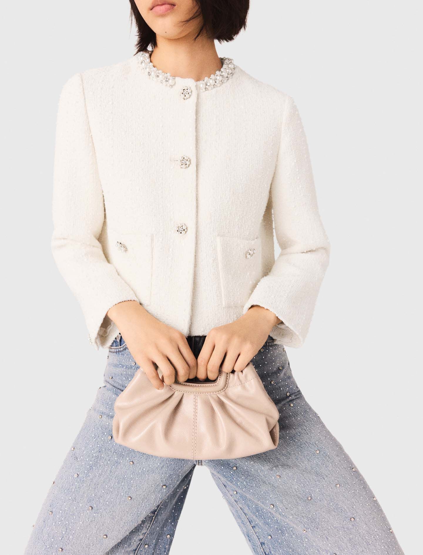Maje Naplak leather Milpli mini Clutch
