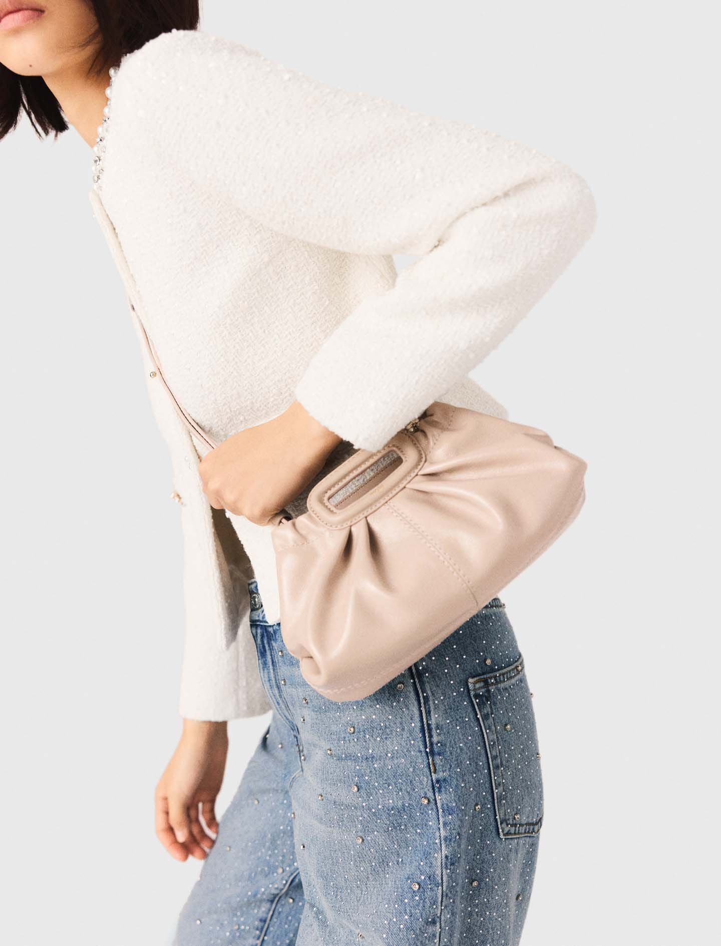Maje Naplak leather Milpli mini Clutch