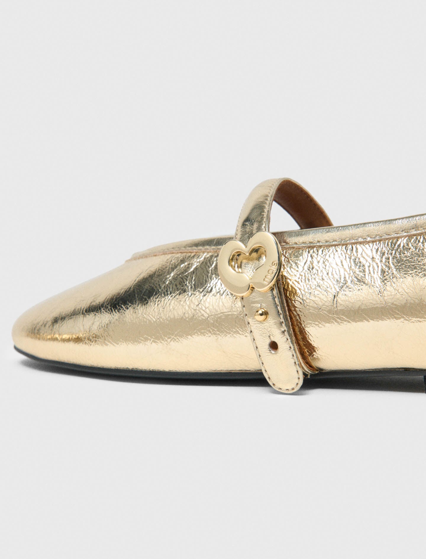 Maje Metallic leather ballet flats