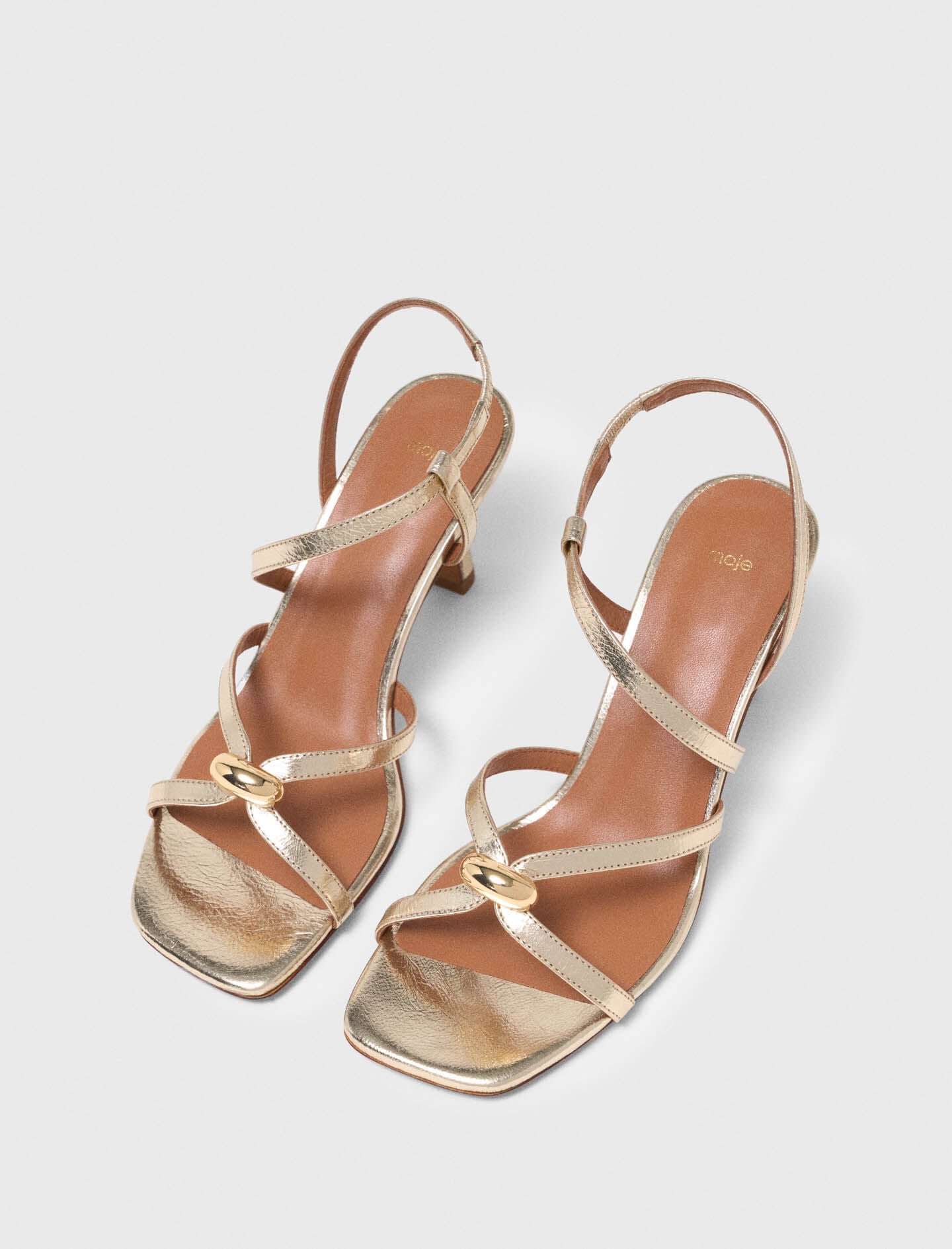 Maje Metallic multi-strap sandals