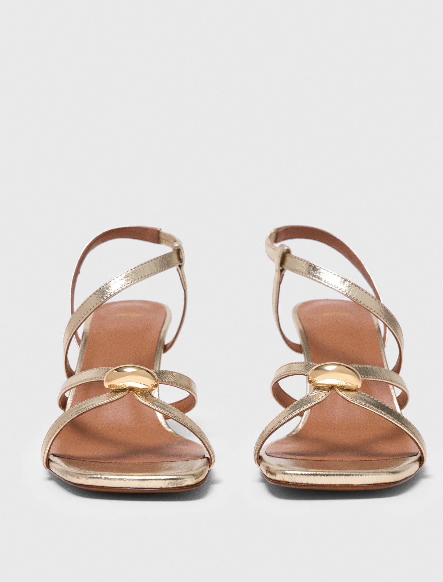 Maje Metallic multi-strap sandals