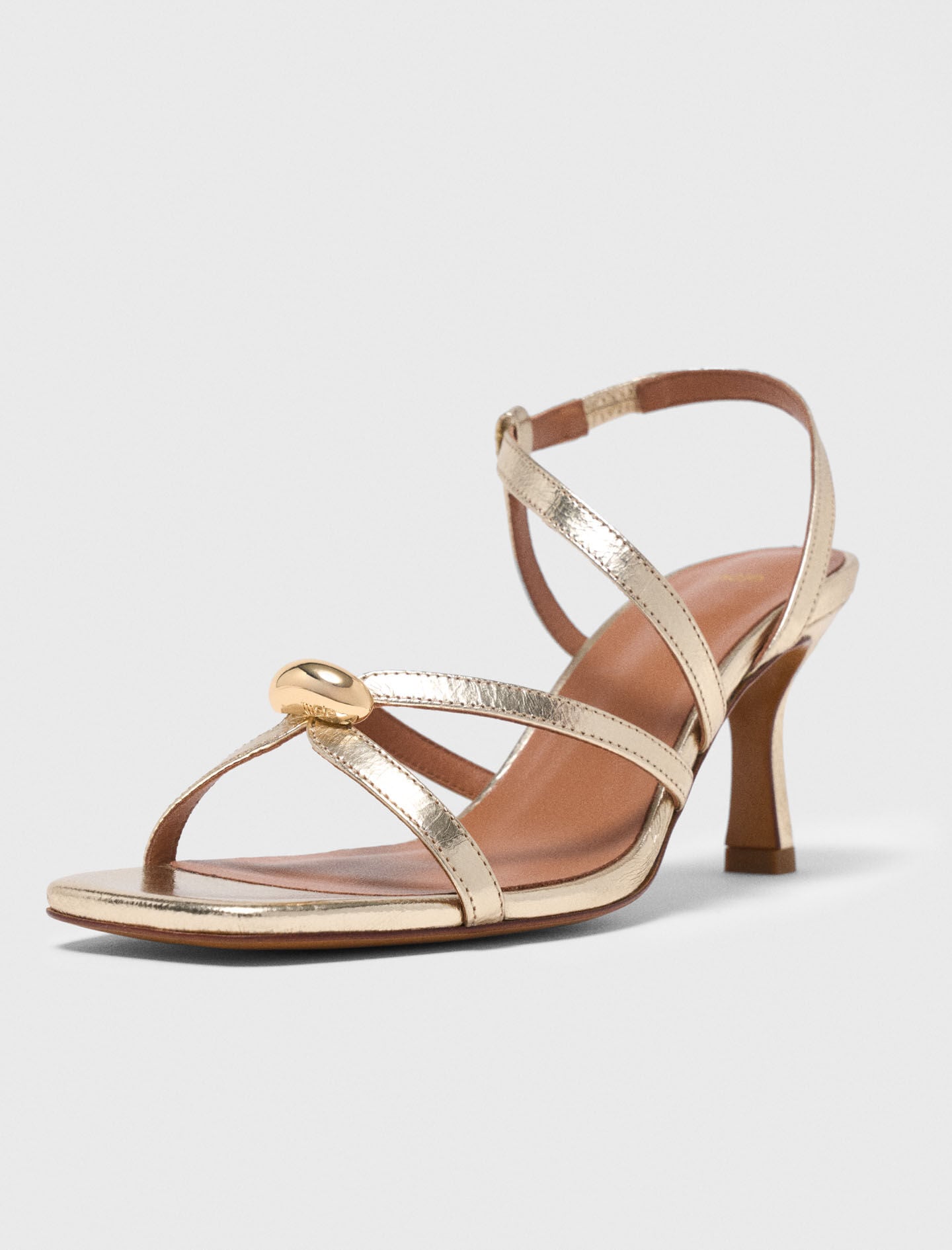 Maje Metallic multi-strap sandals