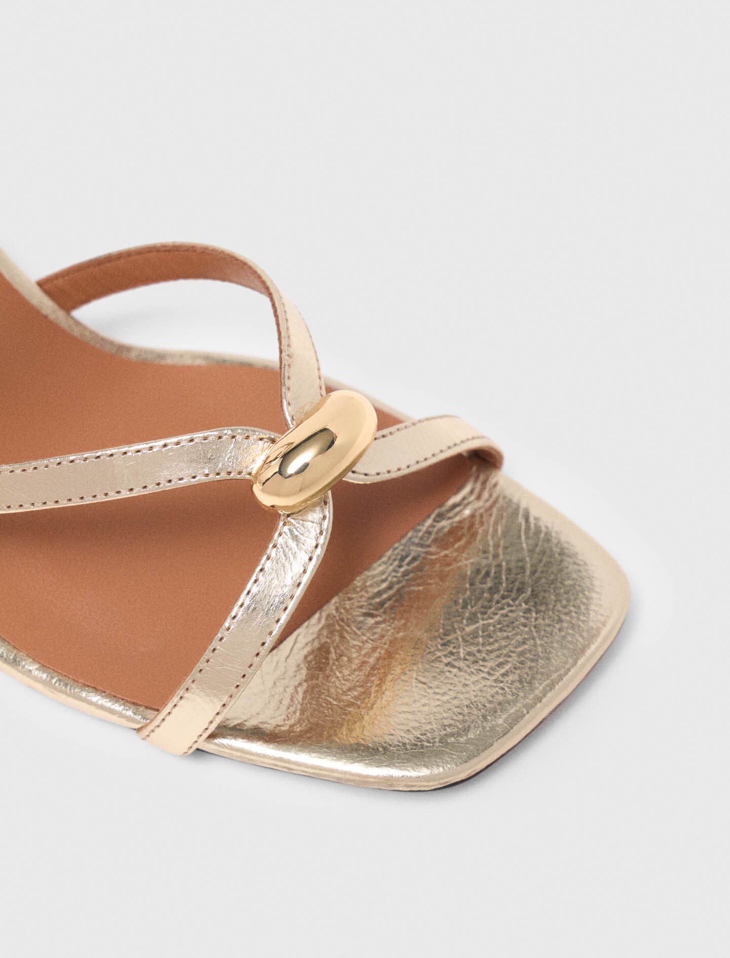 Maje Metallic multi-strap sandals