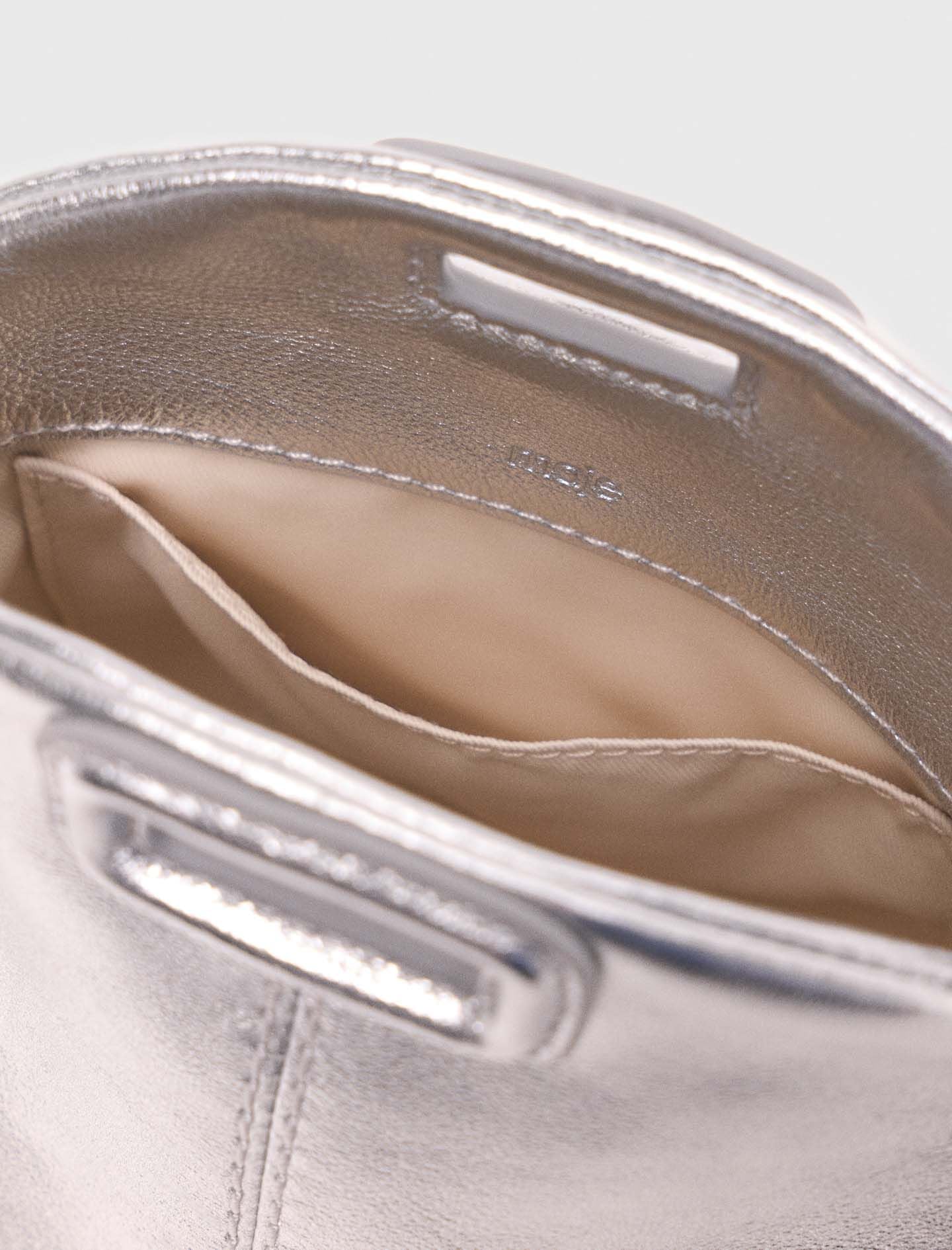 Maje Metallic leather Miss M micro bag