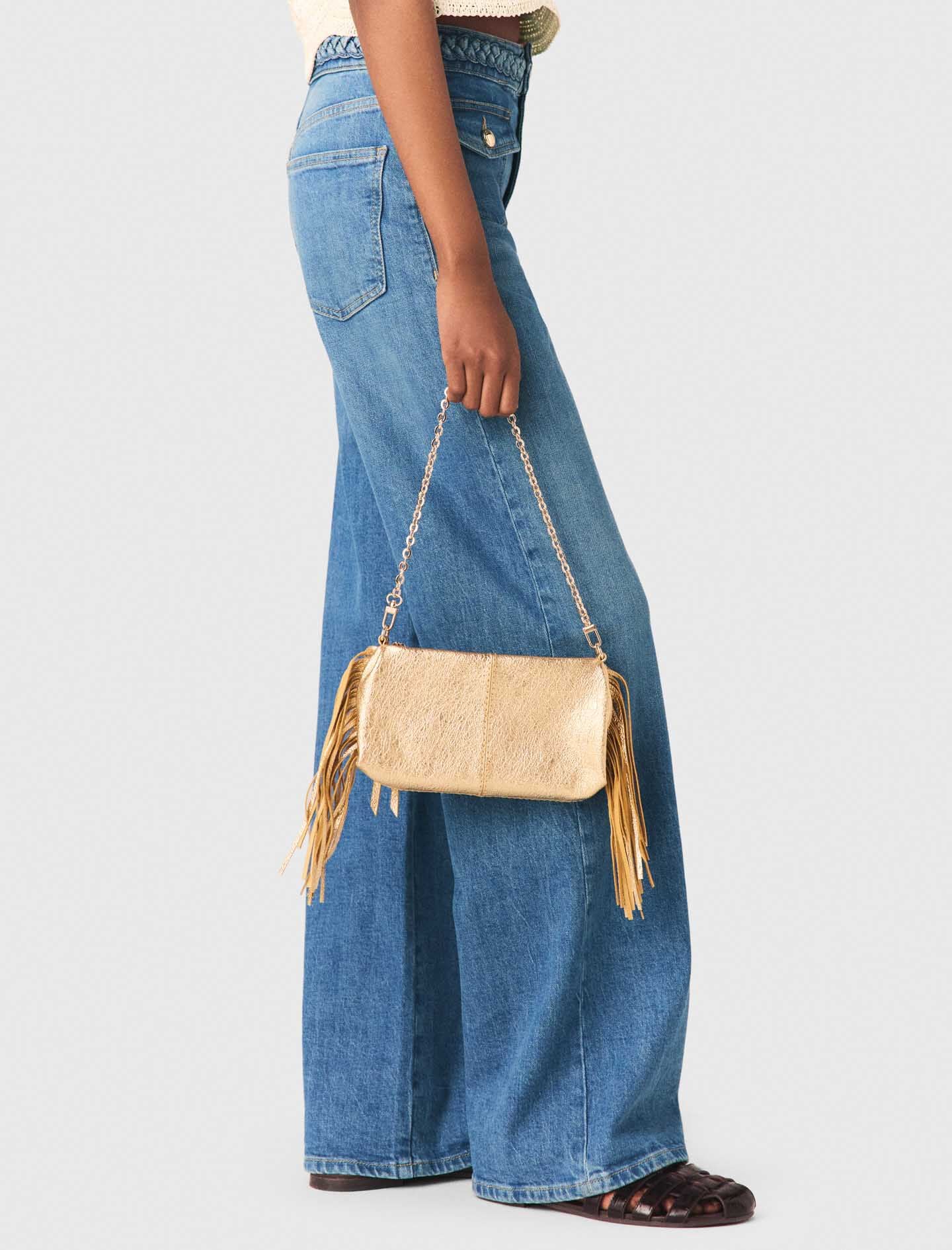 Maje Miss M Metallic Pouch Bag