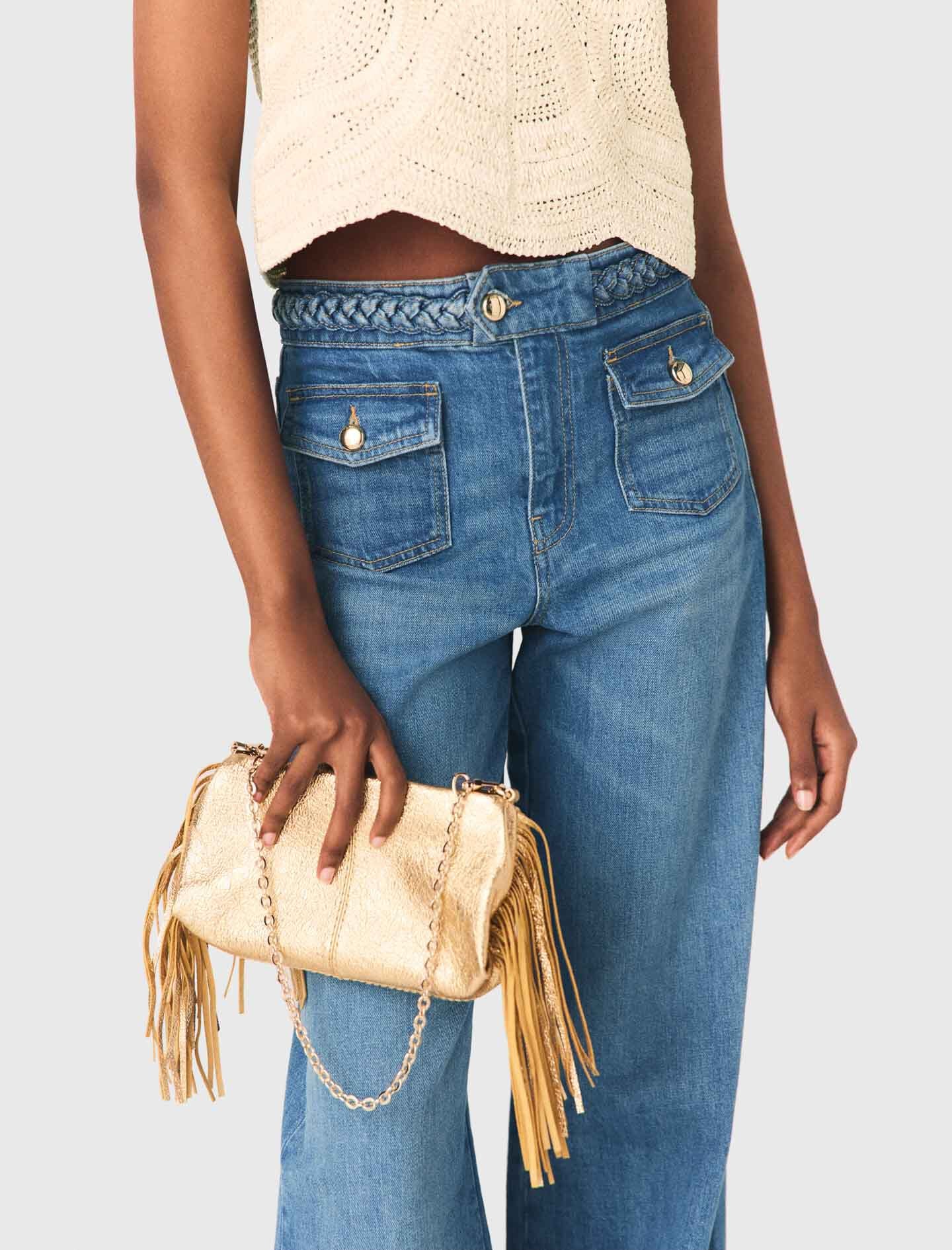 Maje Miss M Metallic Pouch Bag