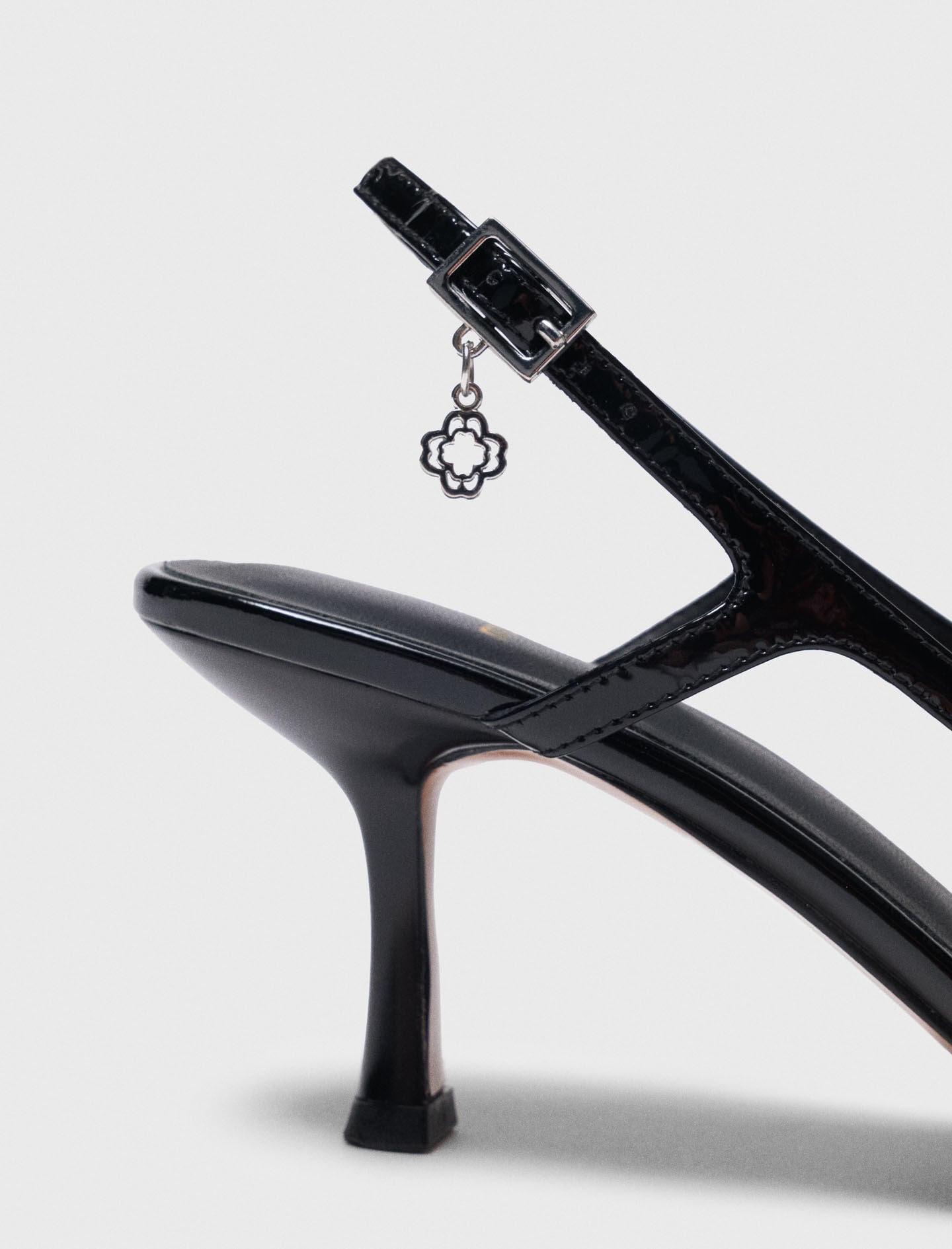 Maje Patent leather slingback pumps