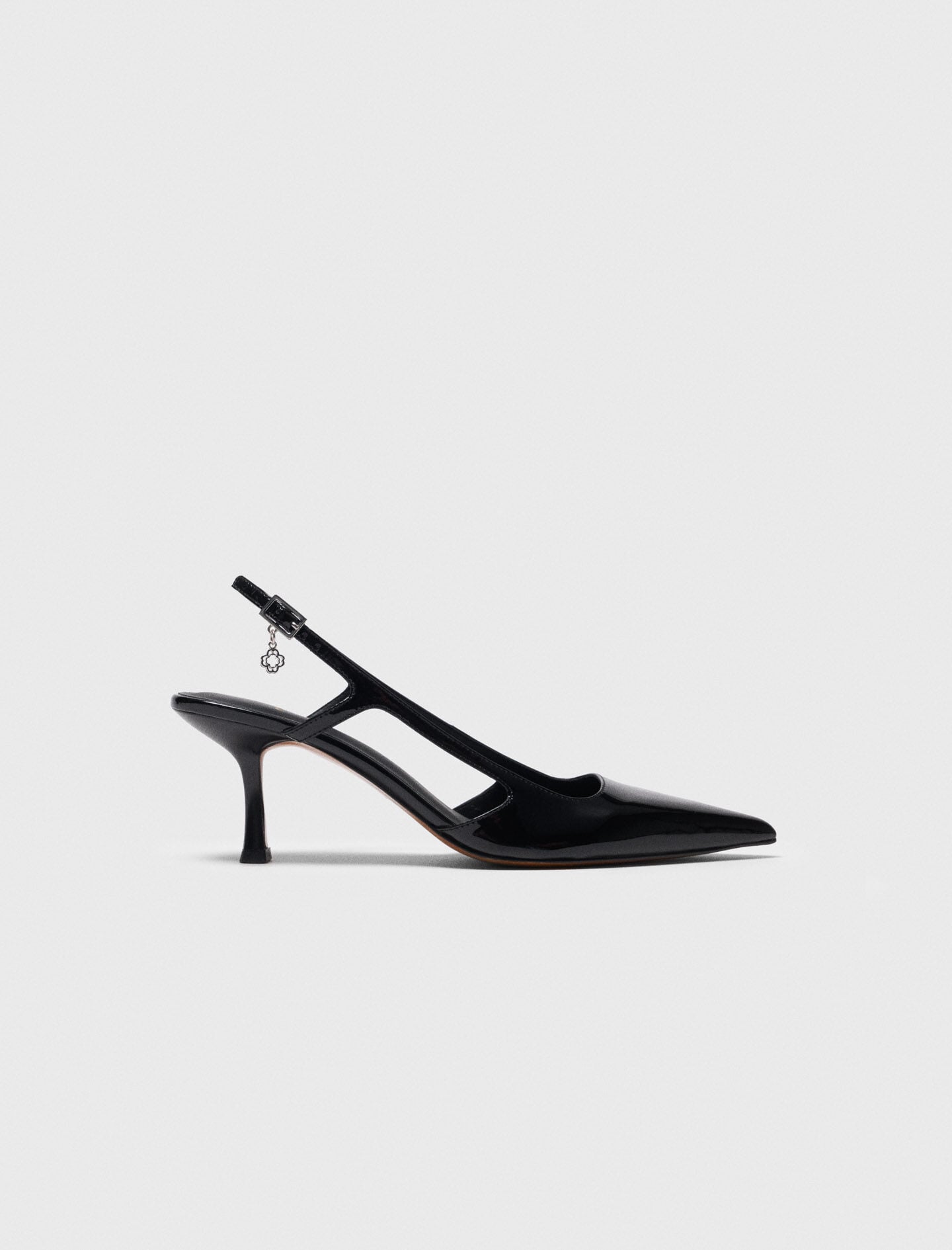 Maje Patent leather slingback pumps