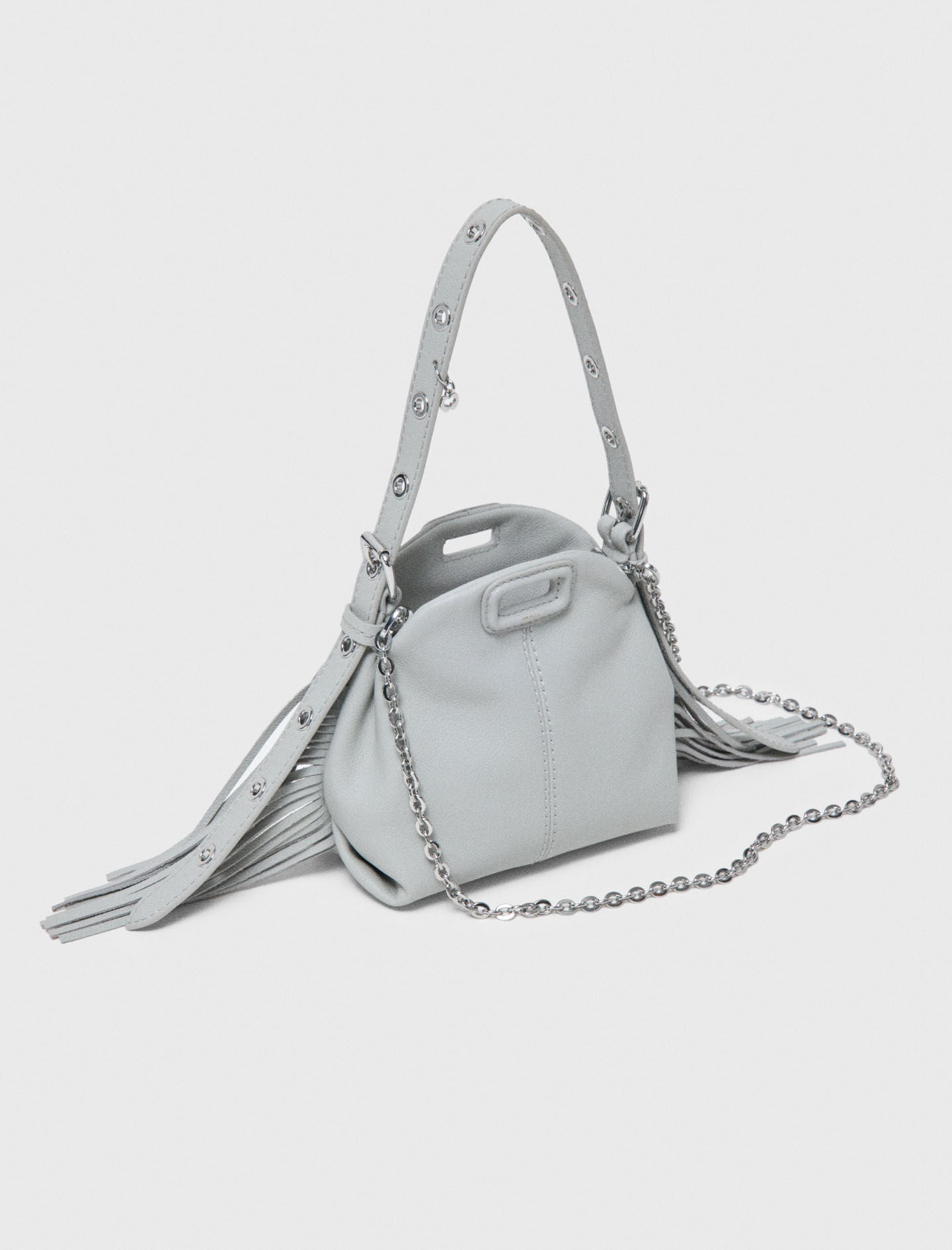 Maje Miss M micro grained leather bag