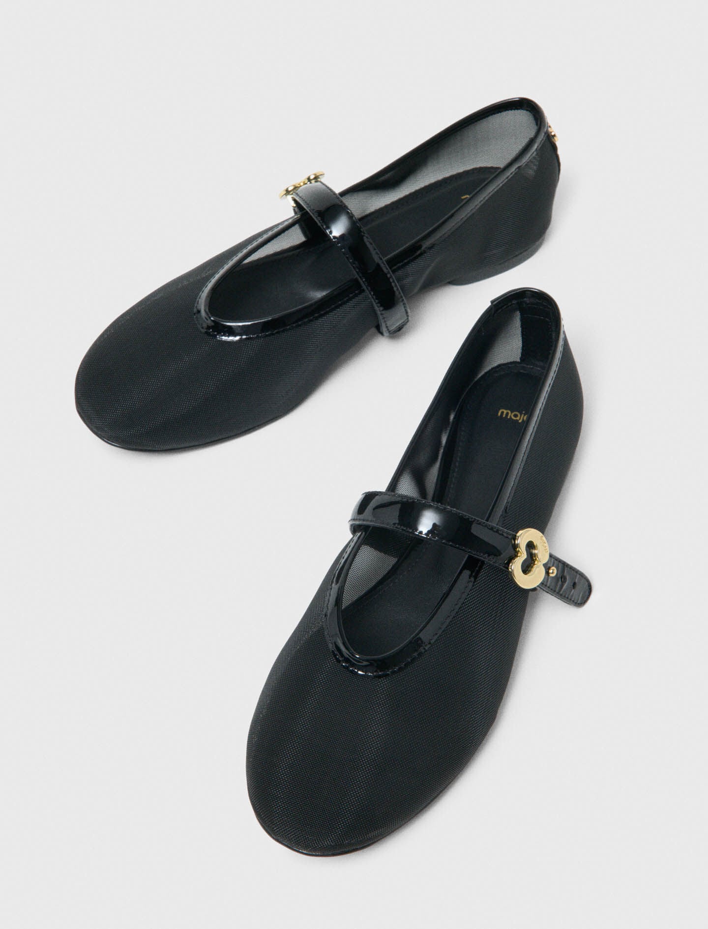 Maje Mesh ballet flats
