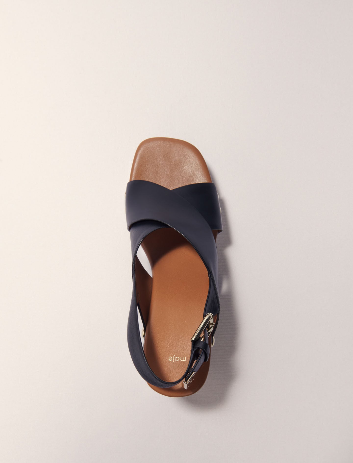 Maje Leather platform sandals