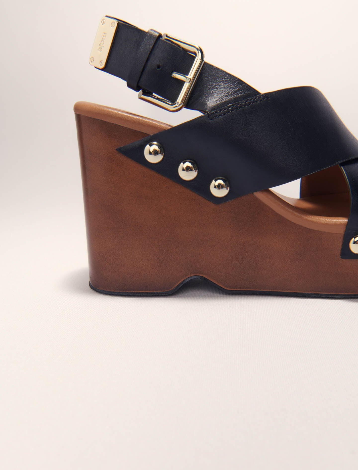Maje Leather platform sandals