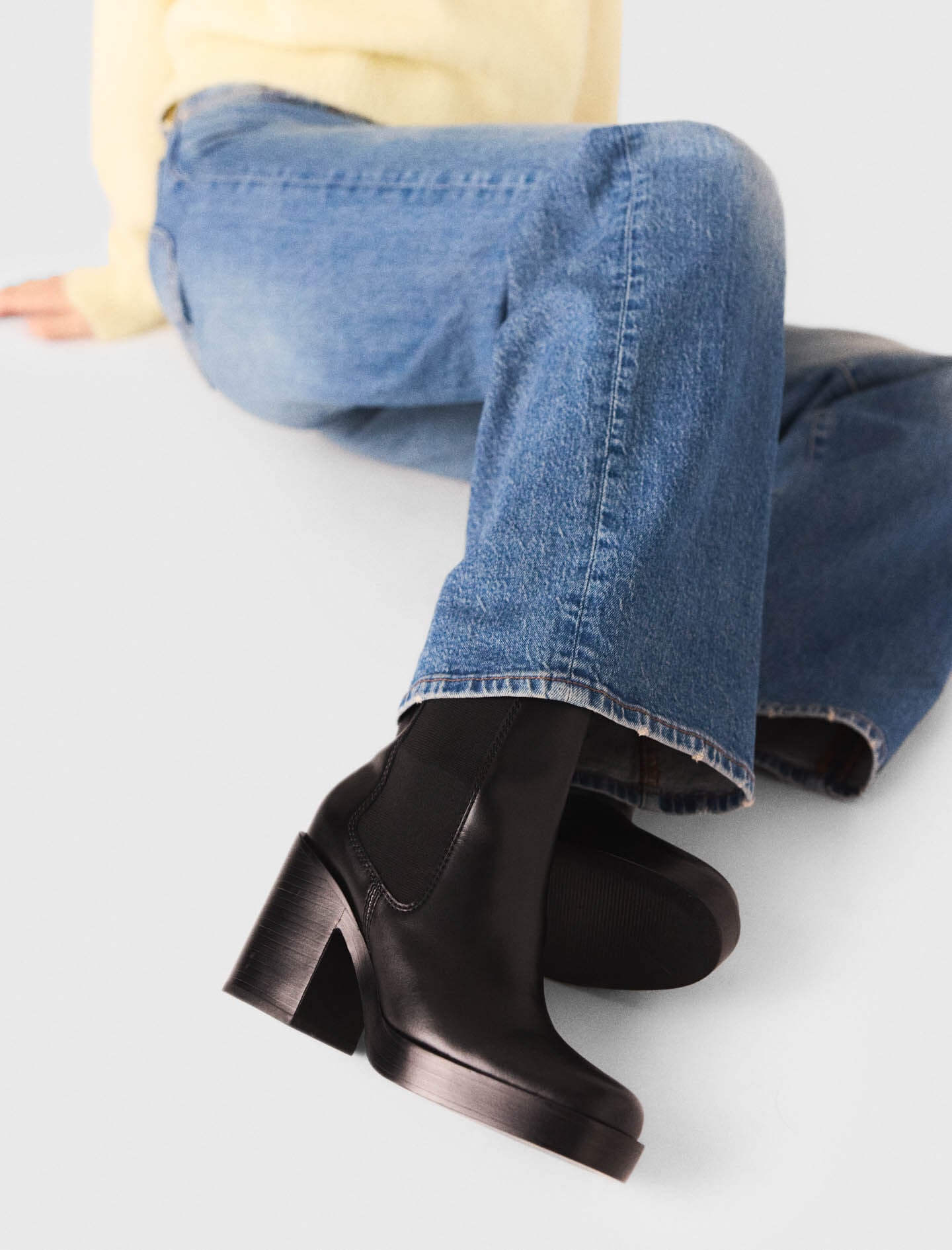 Maje Heeled leather chelsea boot