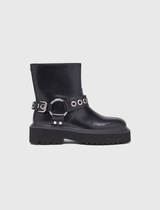 Maje Leather biker boots