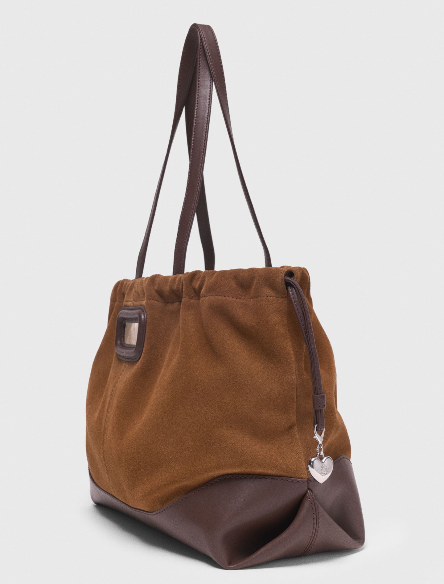 Maje Leather and suede Milpli tote bag
