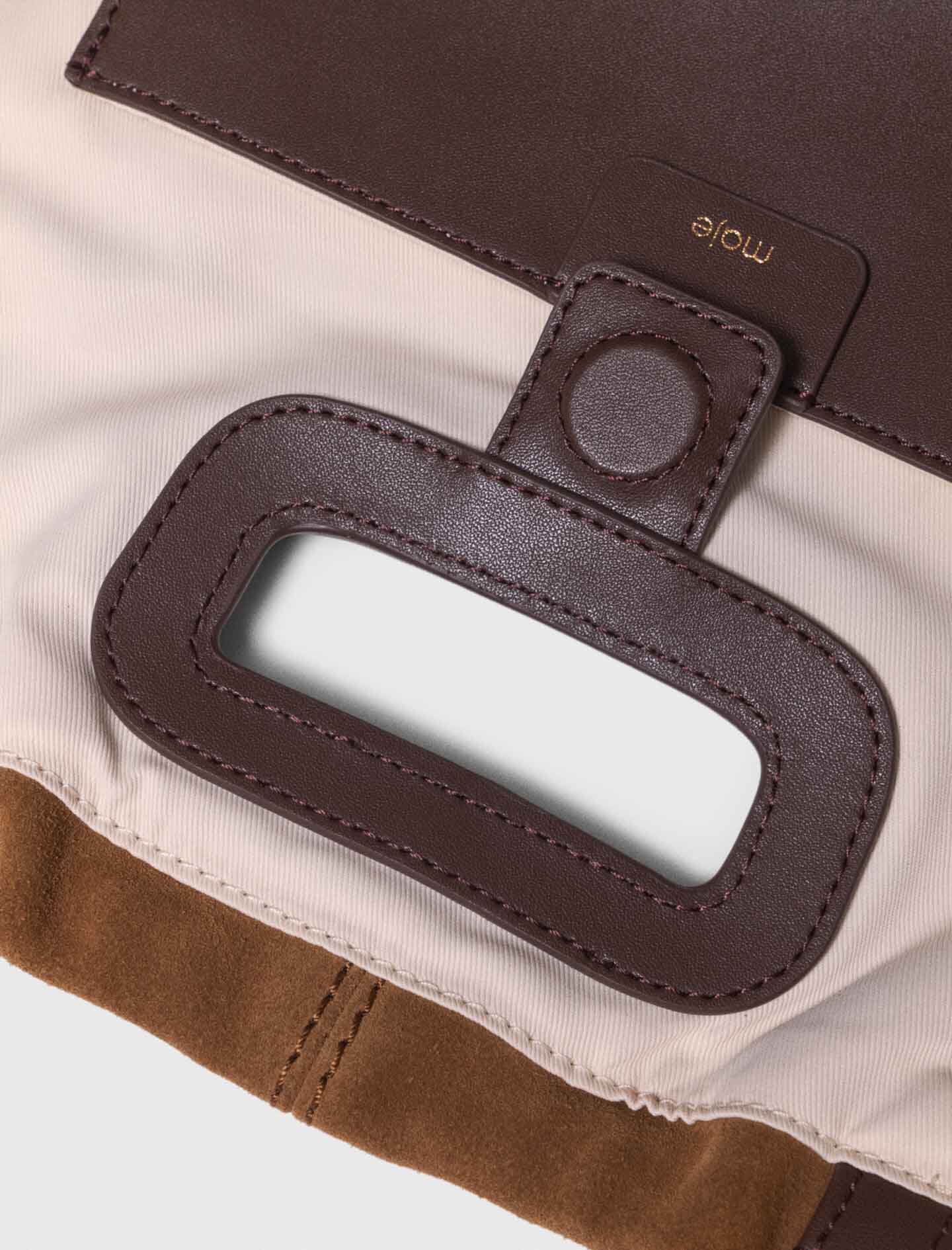 Maje Leather and suede Milpli tote bag