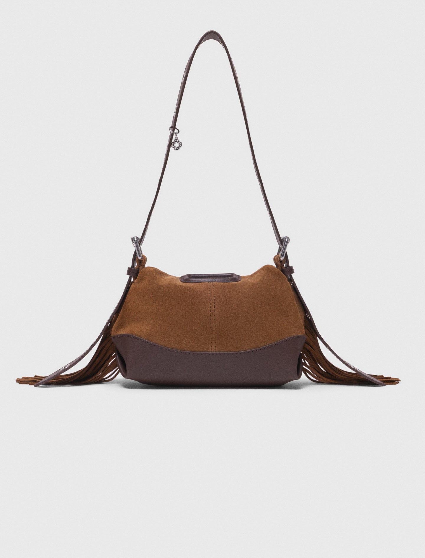 Maje Leather and suede Miss M Mini bag