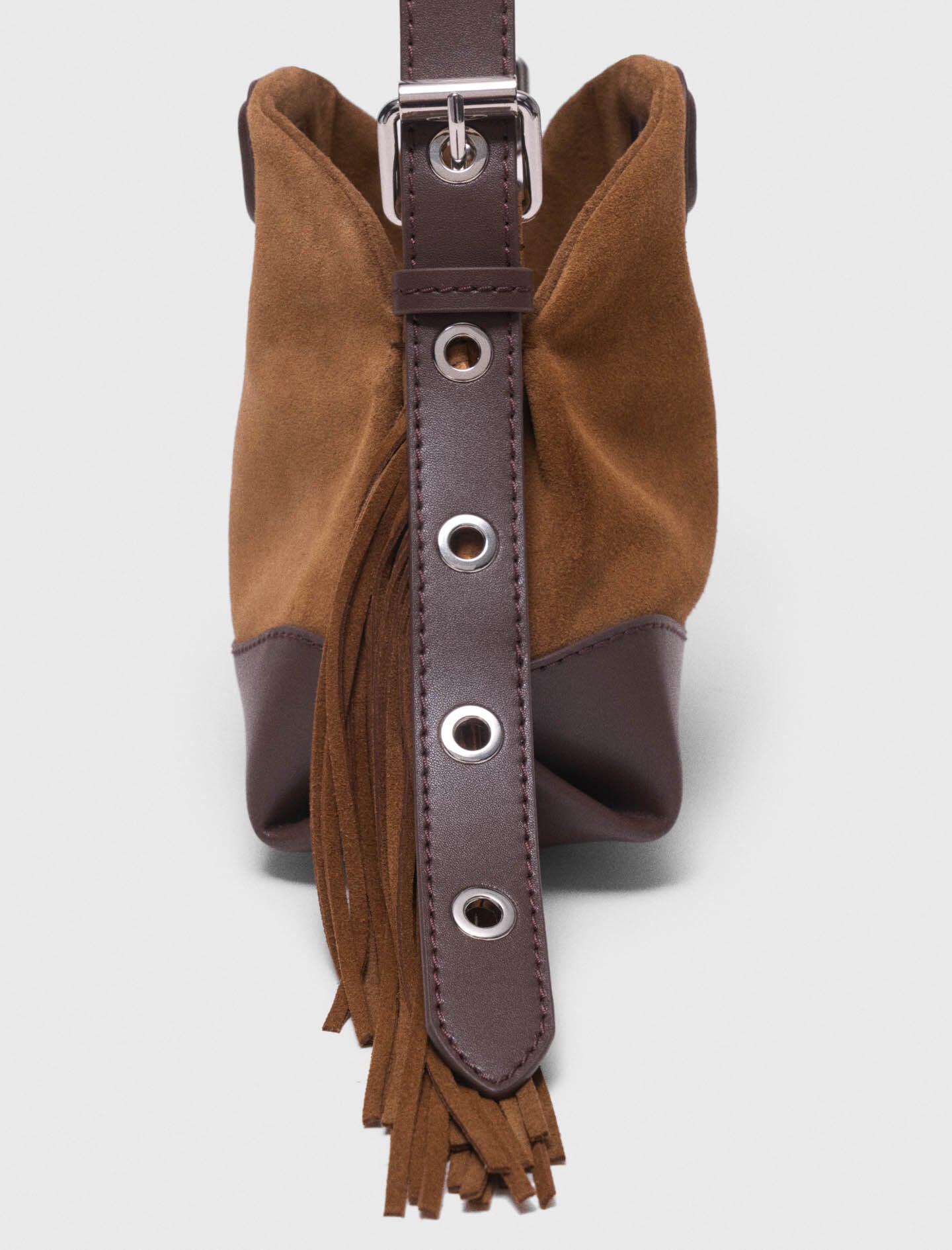 Maje Leather and suede Miss M Mini bag