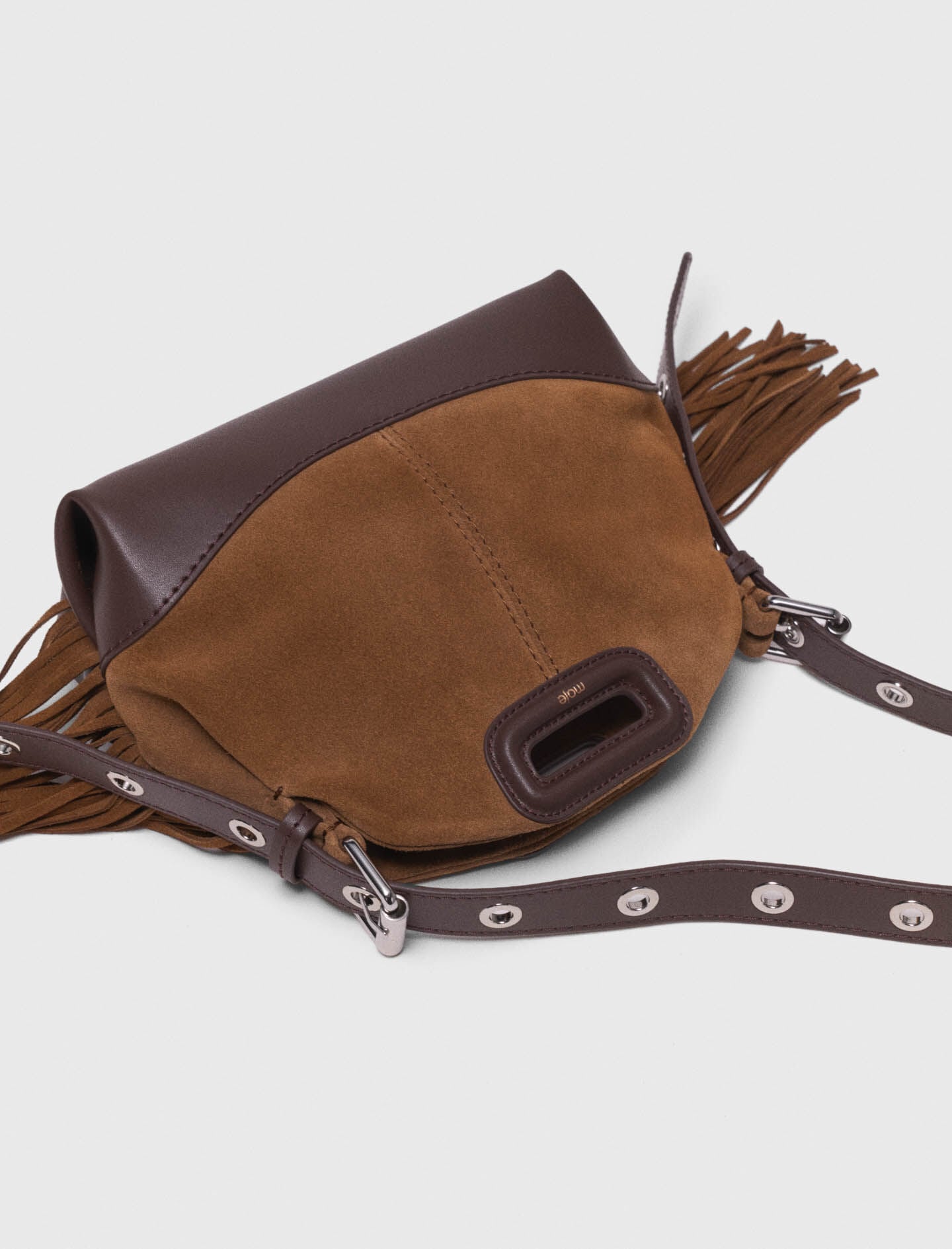 Maje Leather and suede Miss M Mini bag