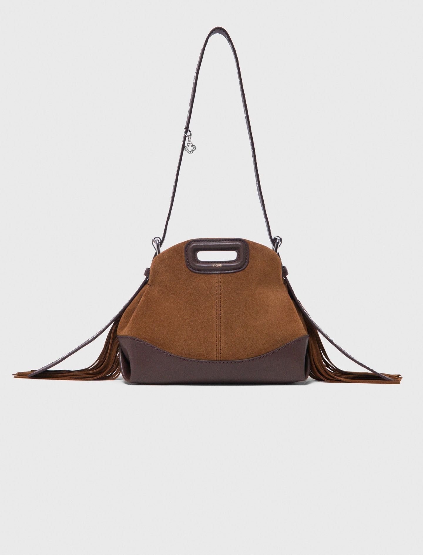 Maje Leather and suede Miss M Mini bag