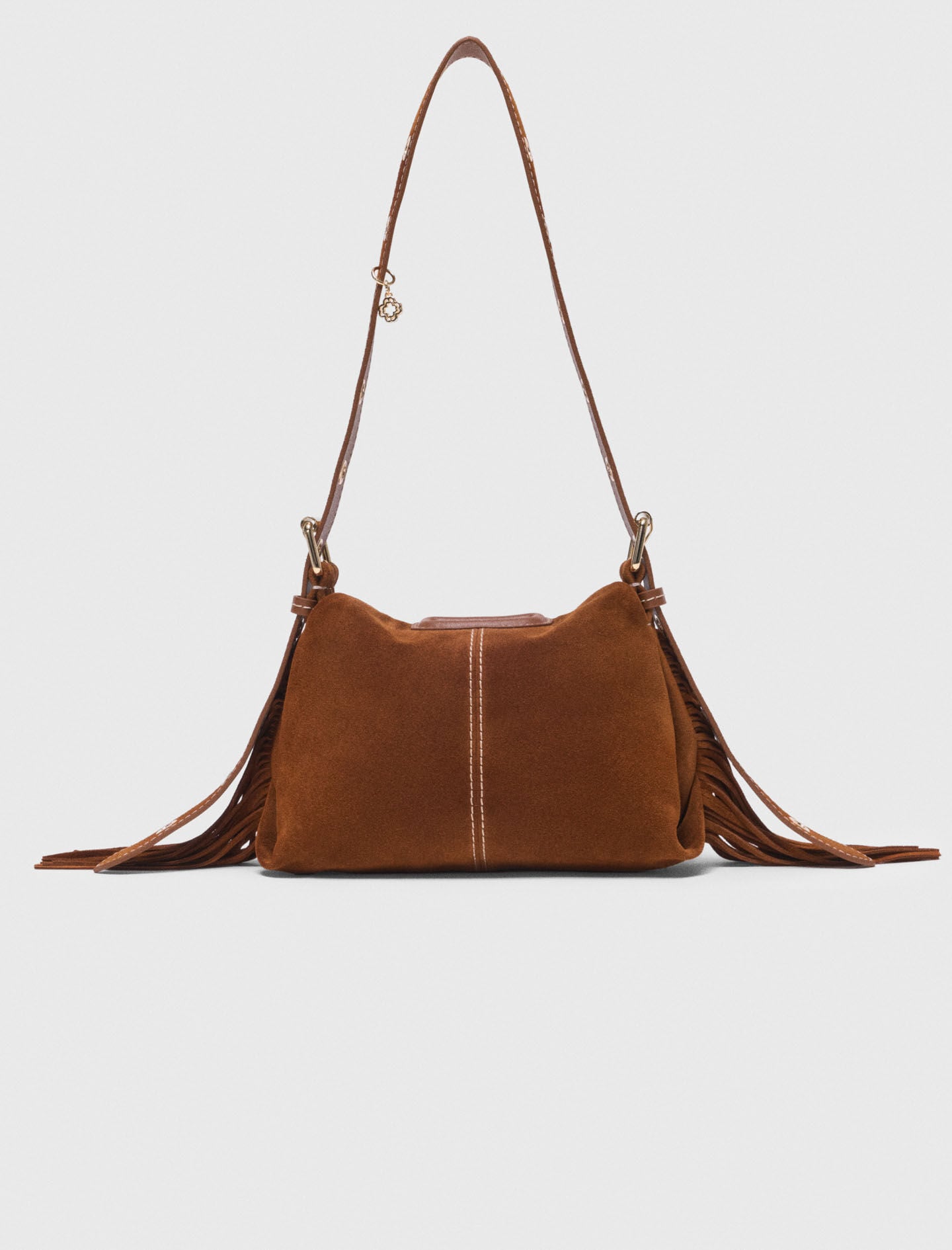 Maje Topstitched suede Miss M Mini bag