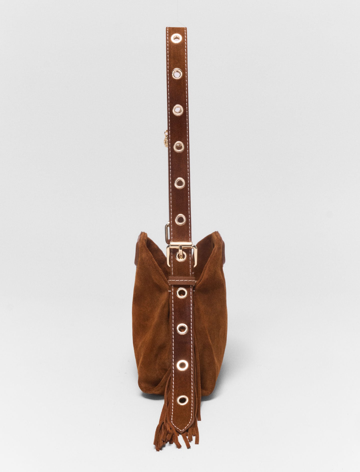 Maje Topstitched suede Miss M Mini bag
