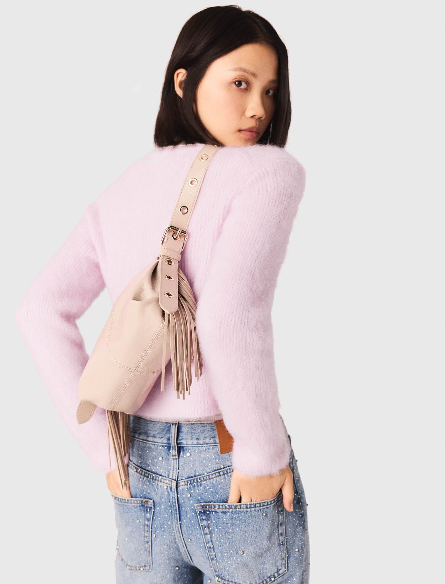 Maje Naplak leather Miss M Mini bag