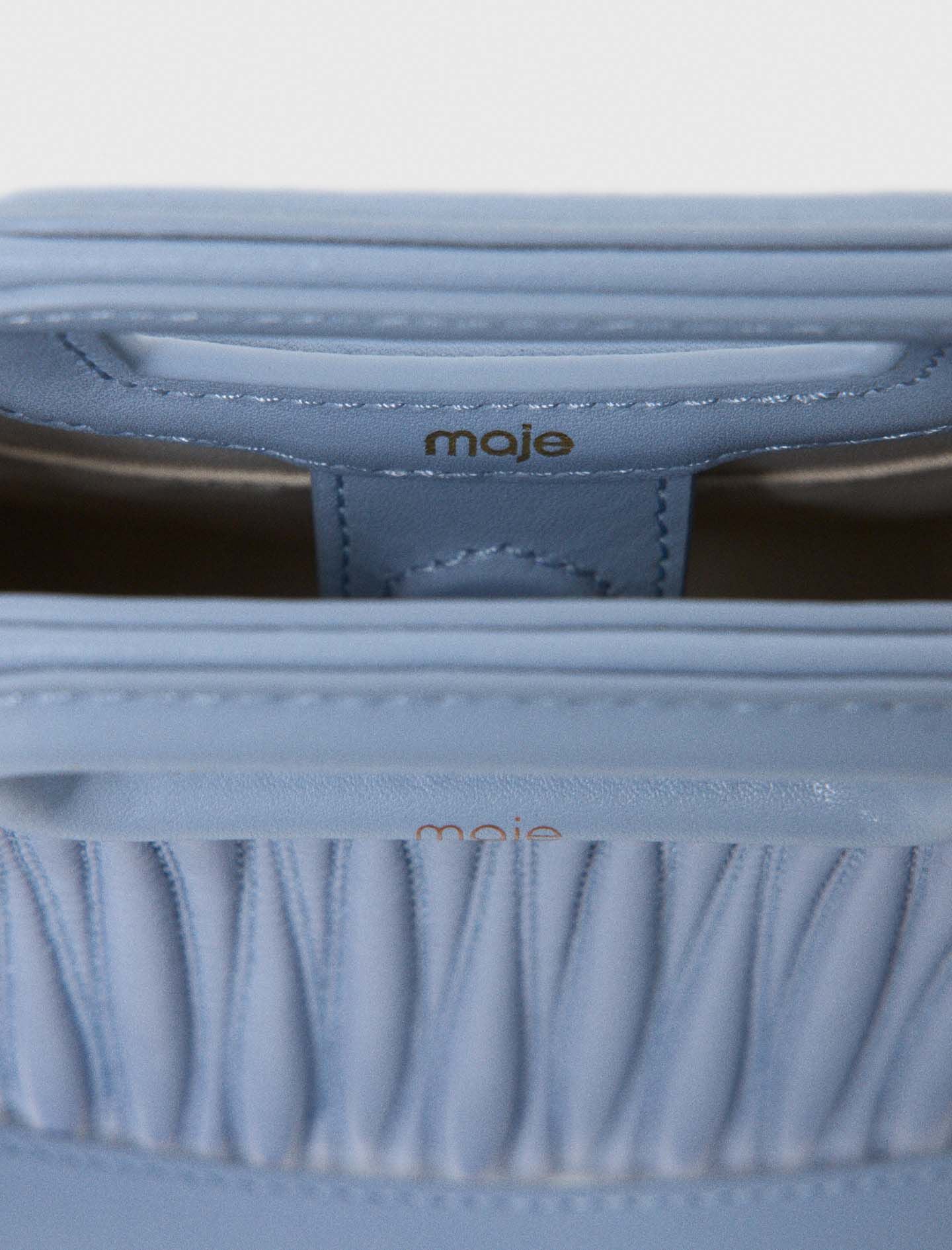 Maje Mini quilted leather tote bag