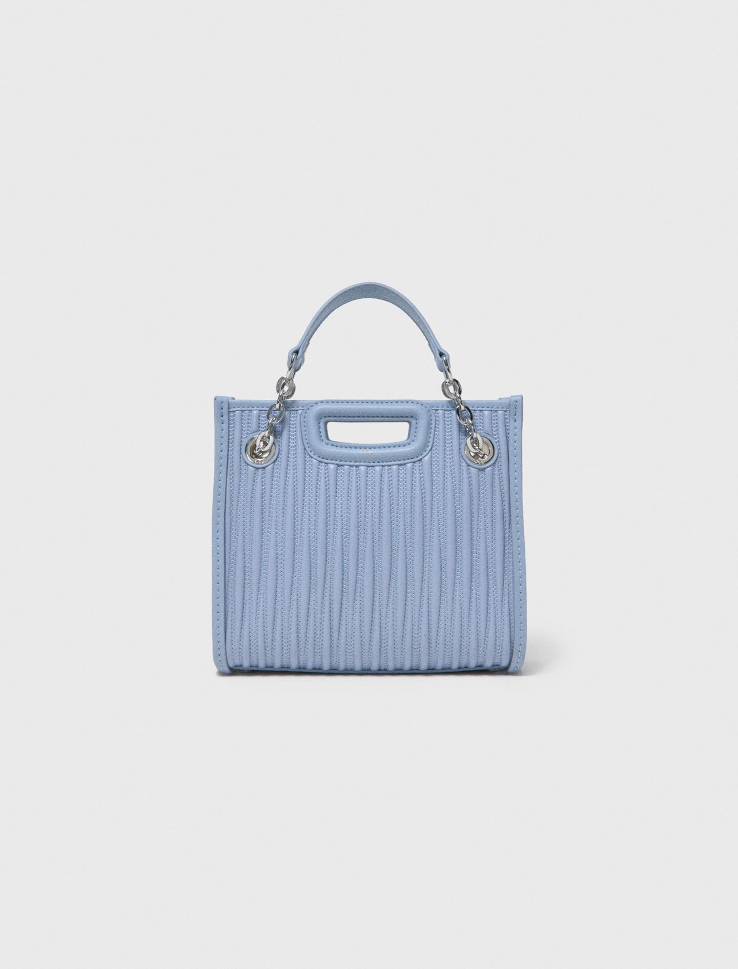 Maje Mini quilted leather tote bag