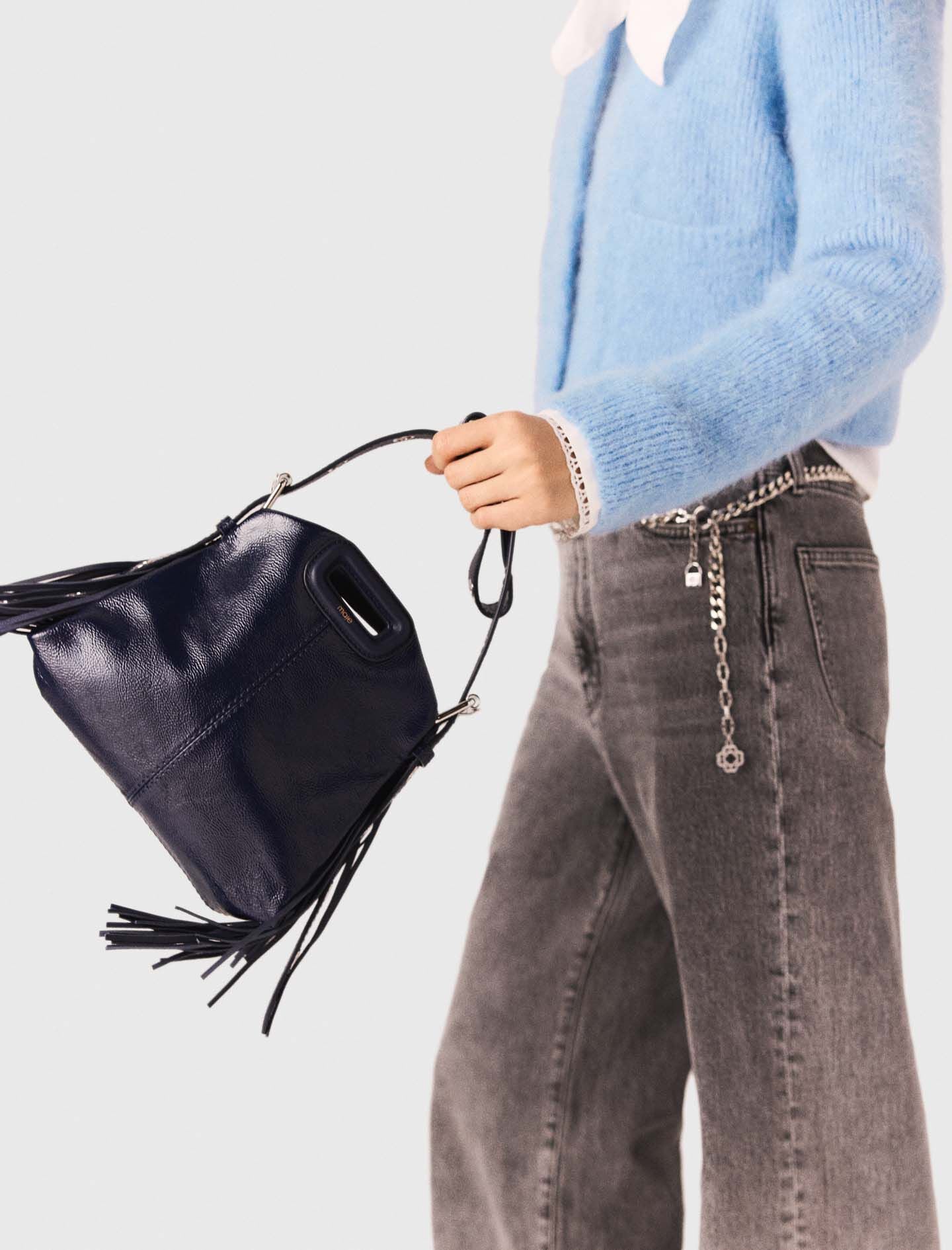 Maje Naplak leather Miss M Mini bag