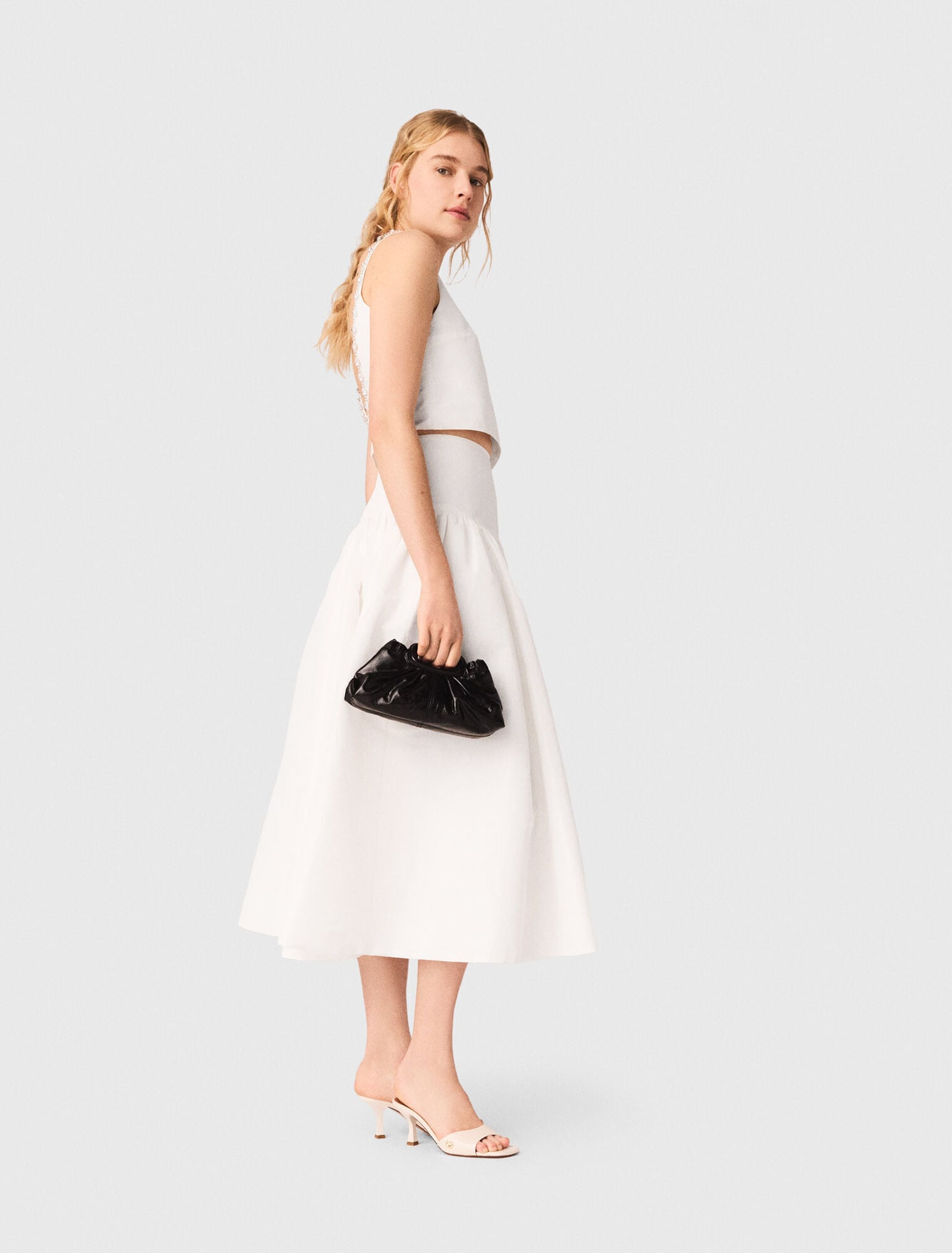 Maje Crackled leather Milpli mini Clutch