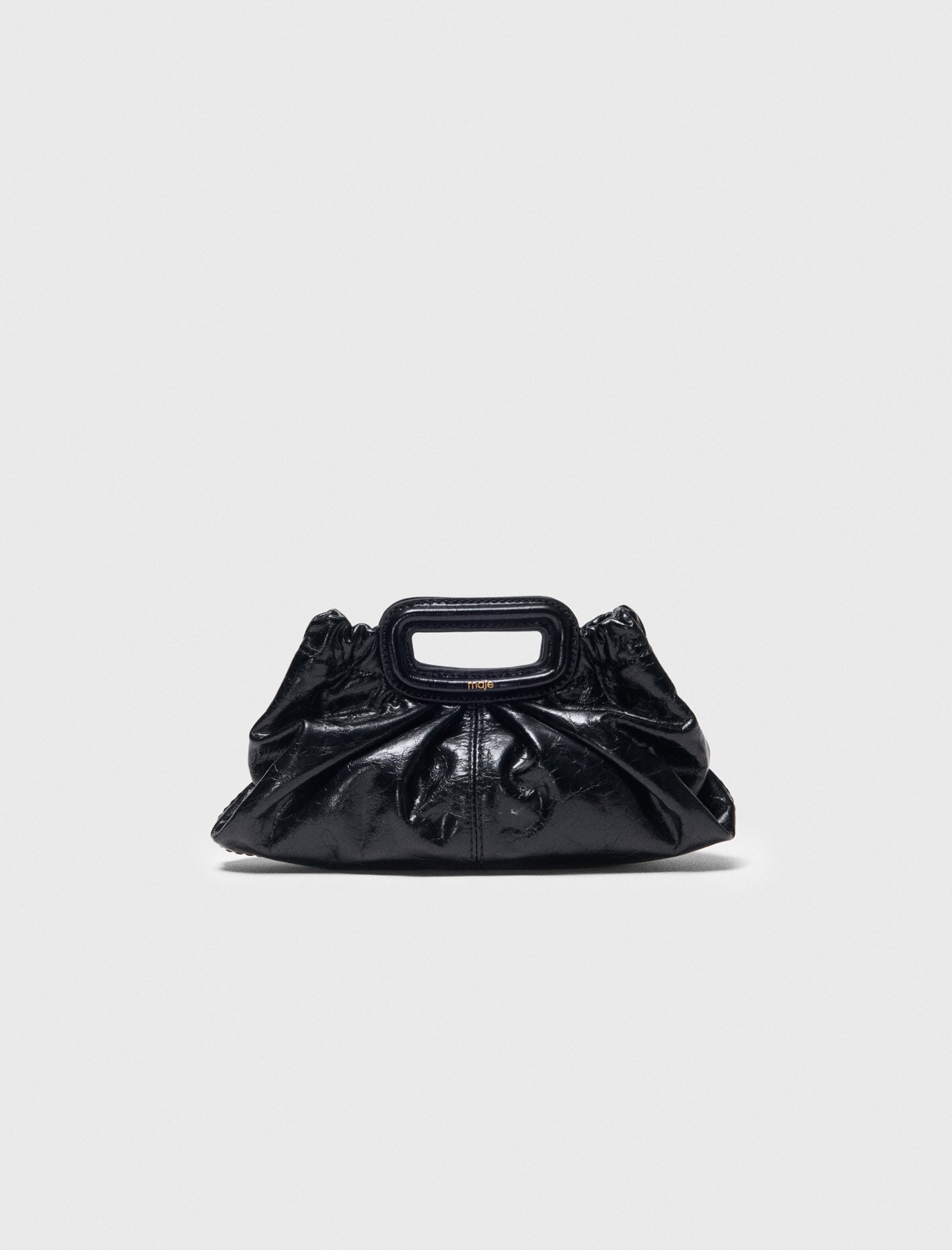Maje Crackled leather Milpli mini Clutch