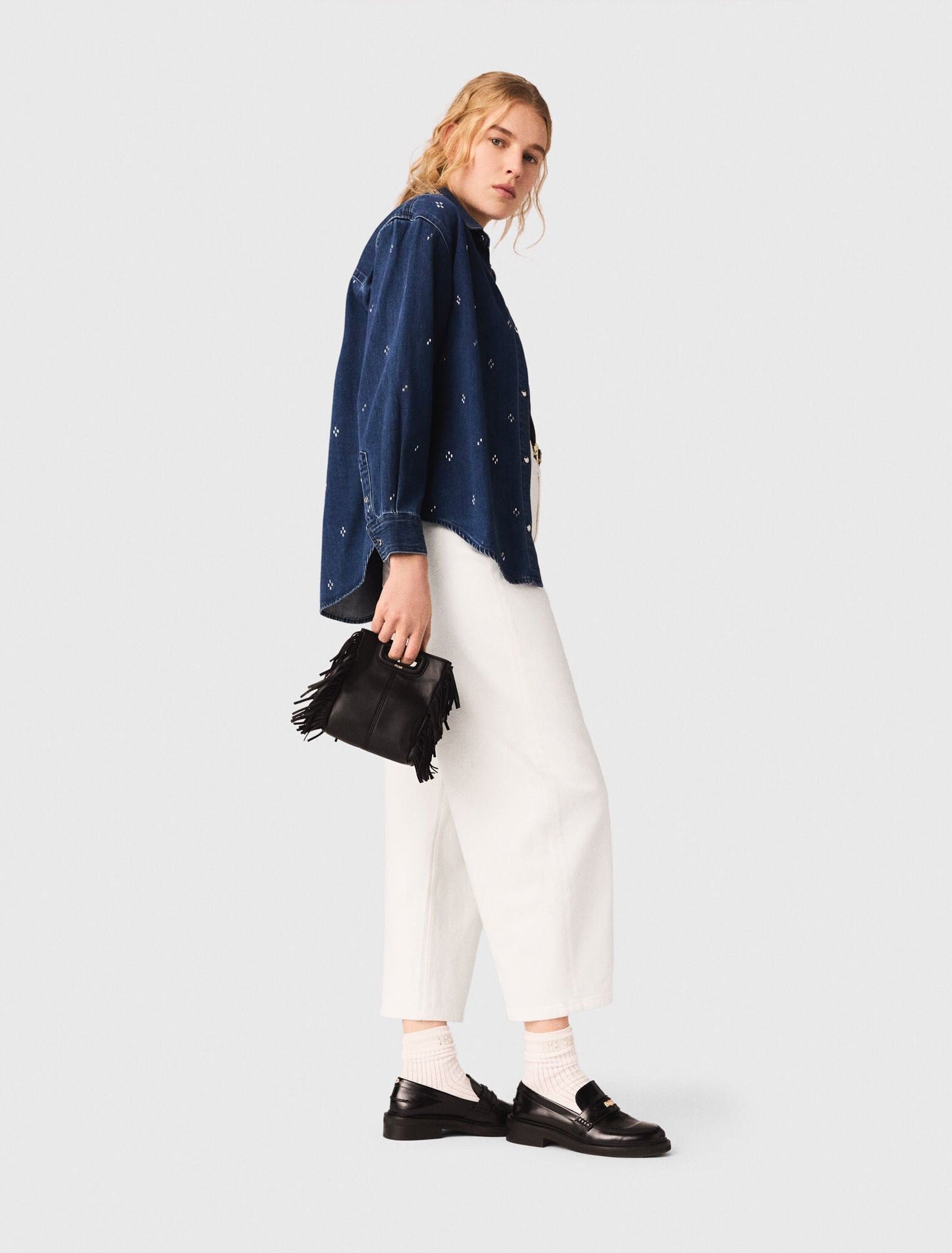 Maje Leather bag with chain strap