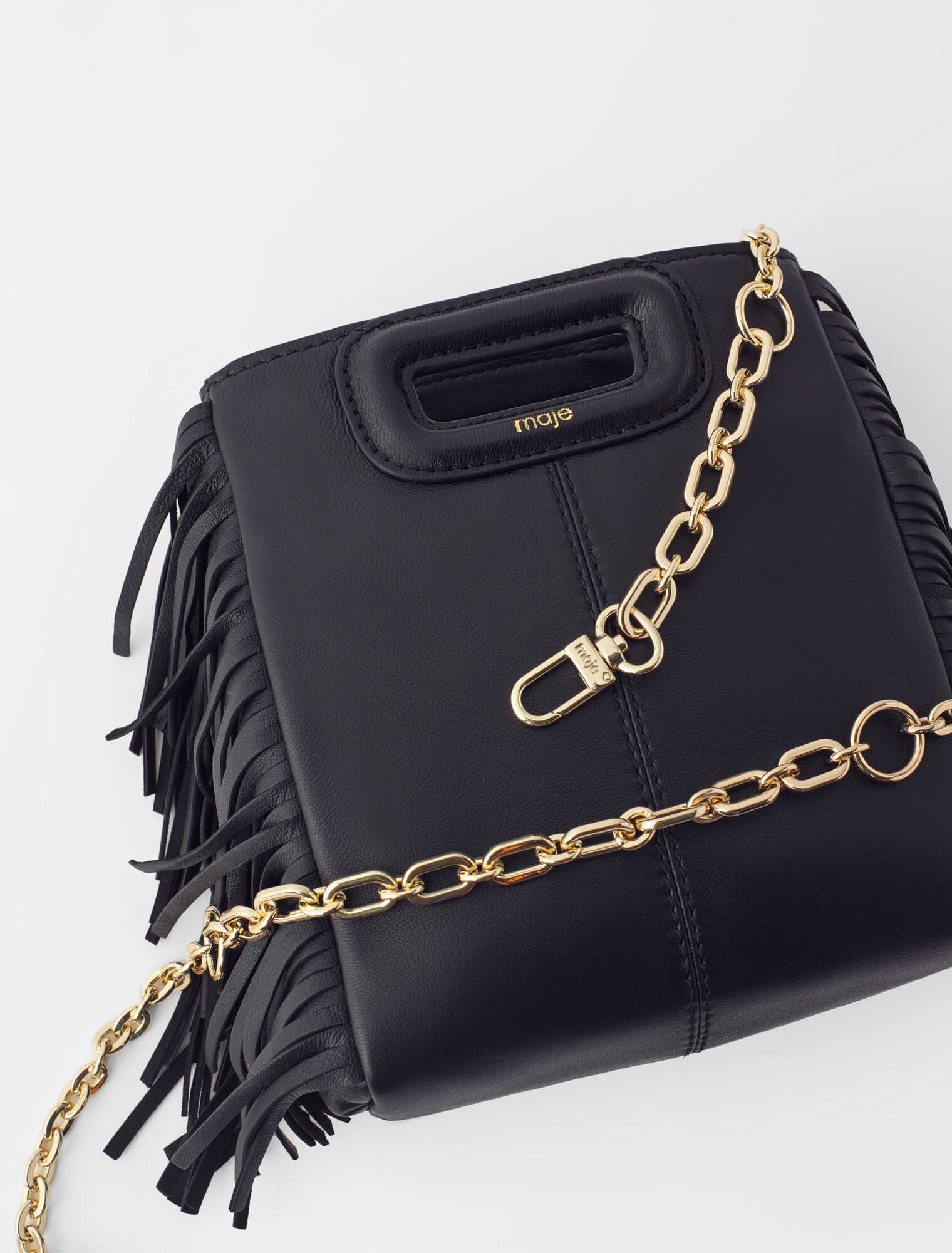 Maje Leather bag with chain strap