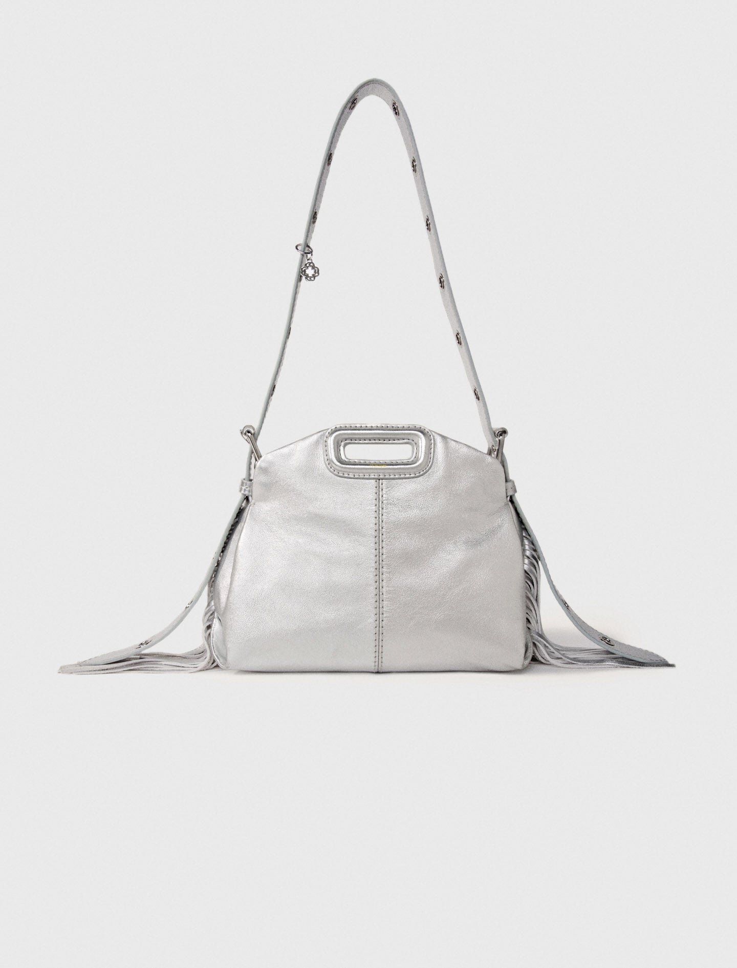 Maje Metallic leather Miss M Mini bag