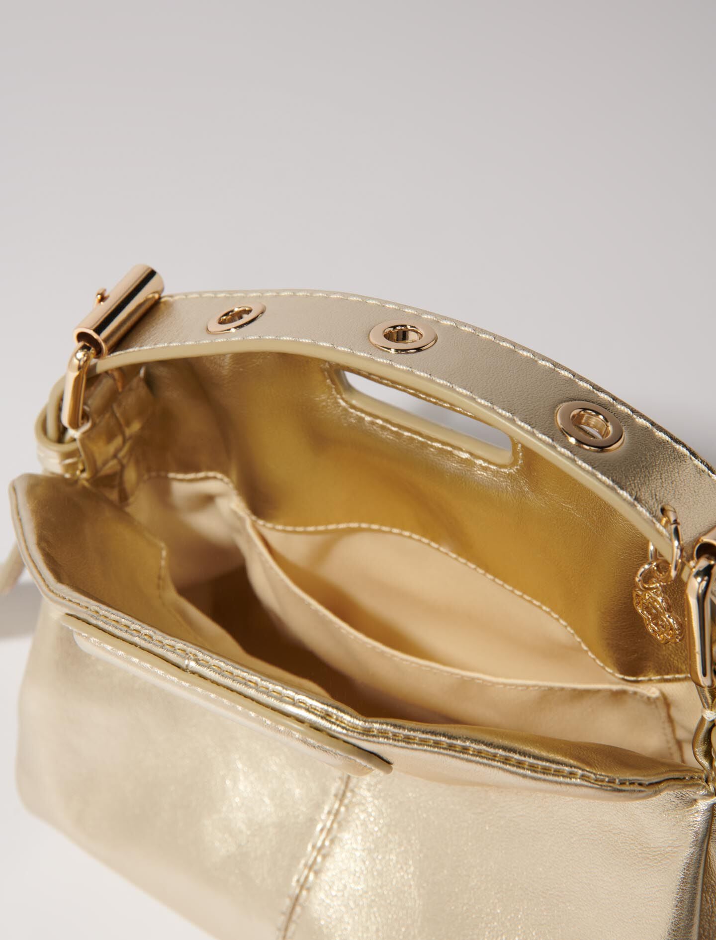 Maje Metallic leather Miss M mini bag
