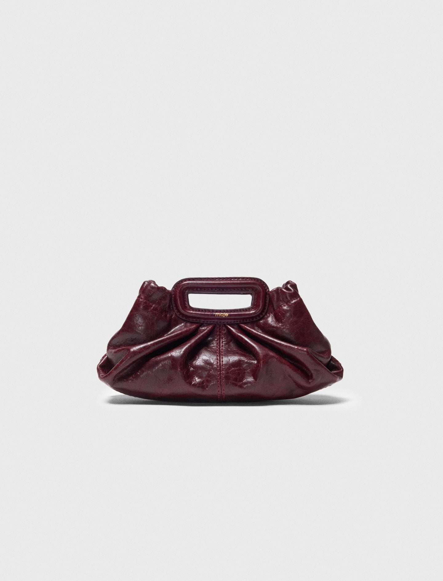 Maje Crackled leather Milpli mini Clutch