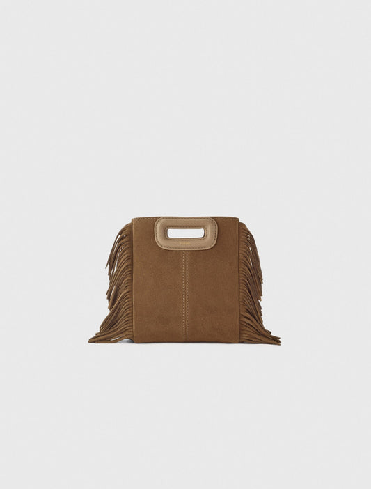 Maje M mini bag in suede leather