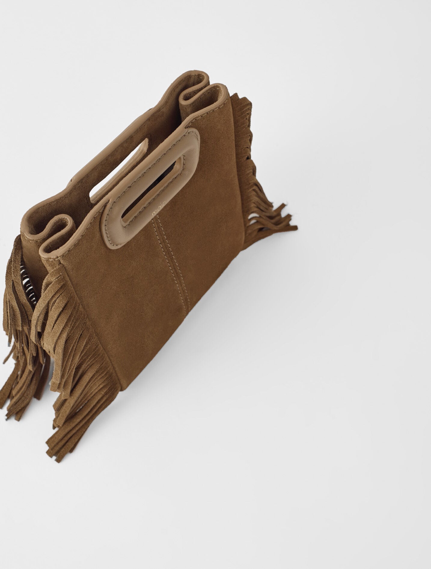 Maje M mini bag in suede leather
