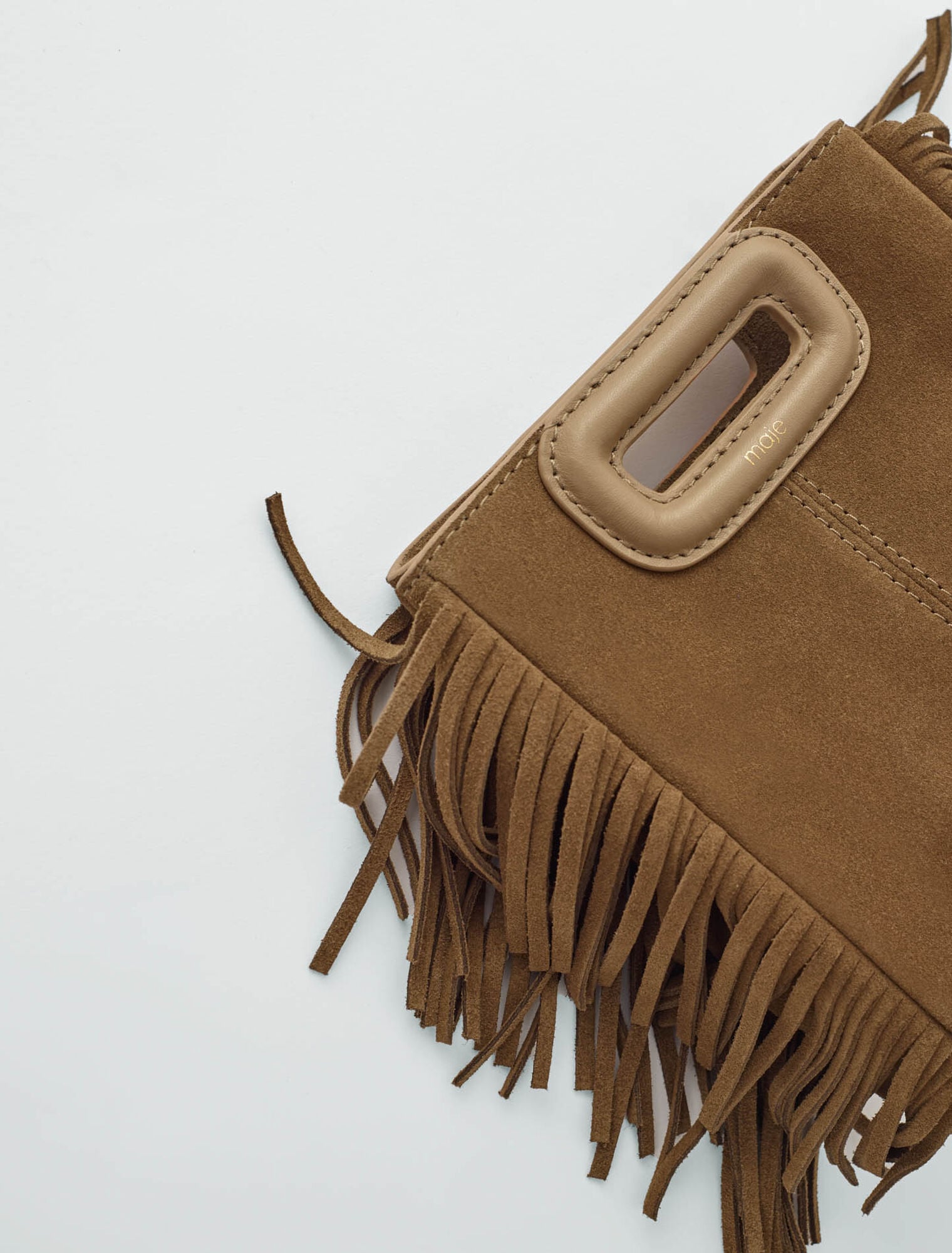 Maje M mini bag in suede leather