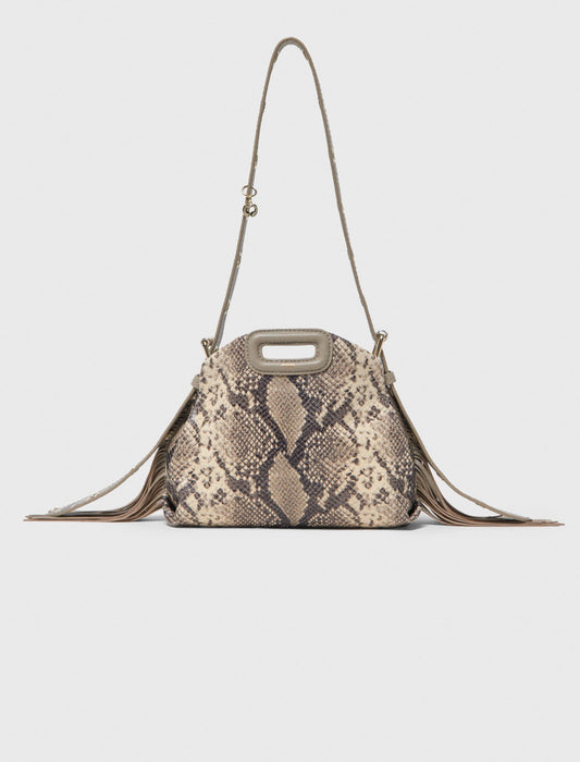 Maje Python-embossed Miss M mini bag