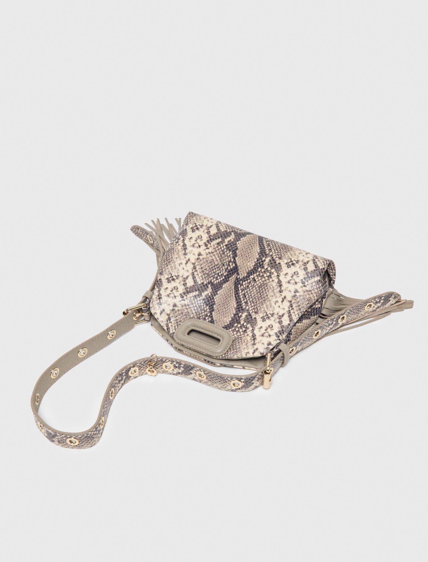 Maje Python-embossed Miss M mini bag